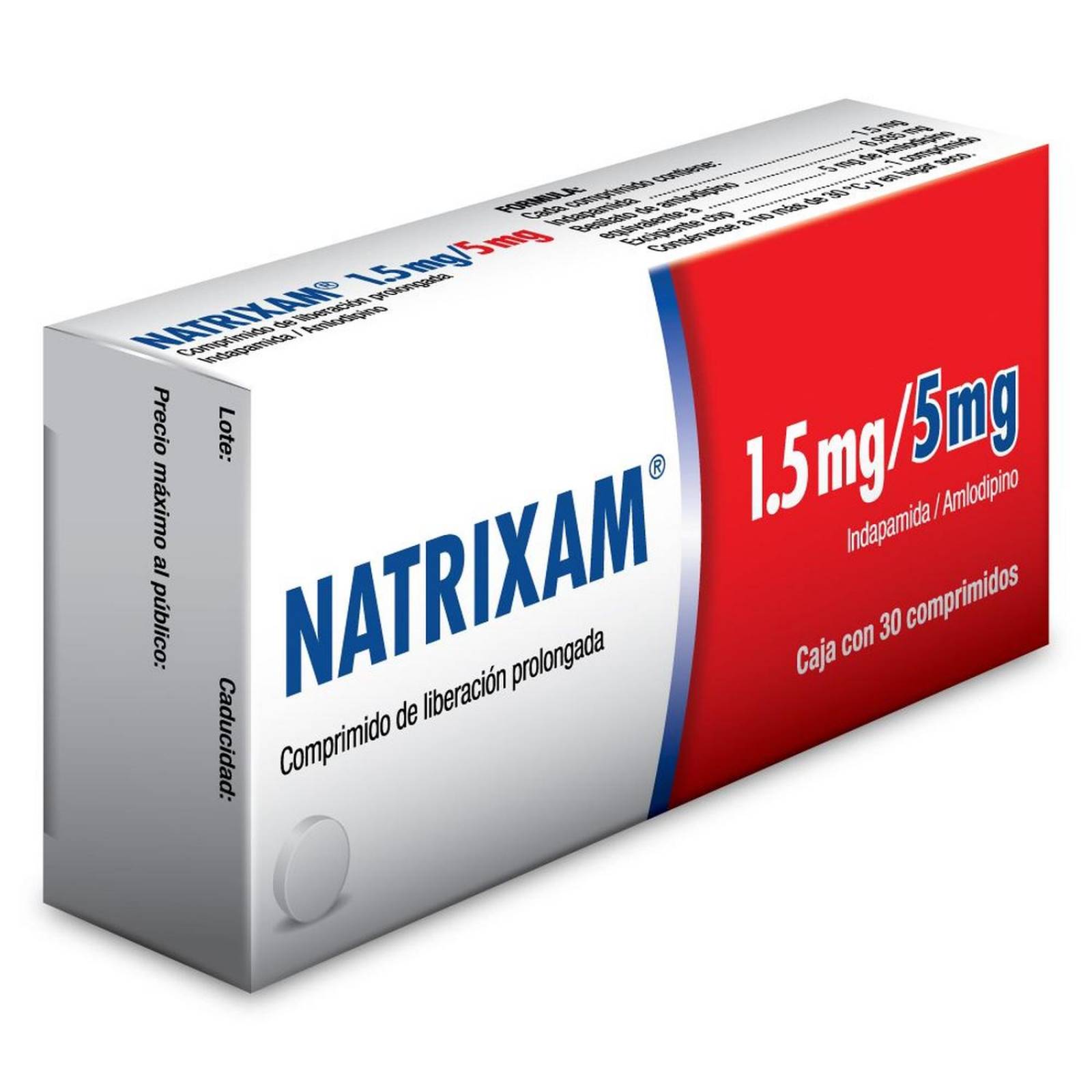 Natrixam 1.5 mg / 5 mg Caja Con 30 Comprimidos 