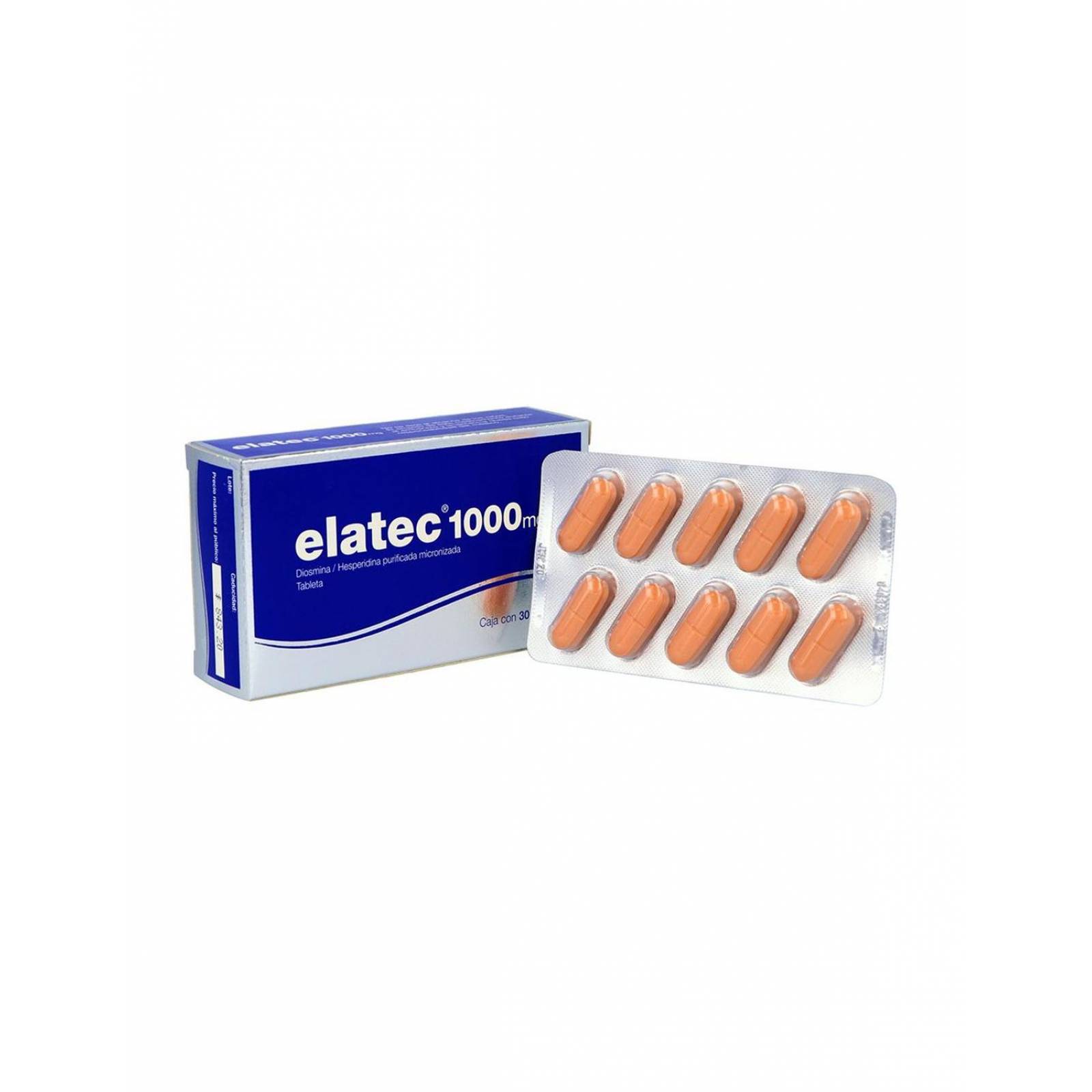 Elatec 1000 mg Caja Con 30 Tabletas 