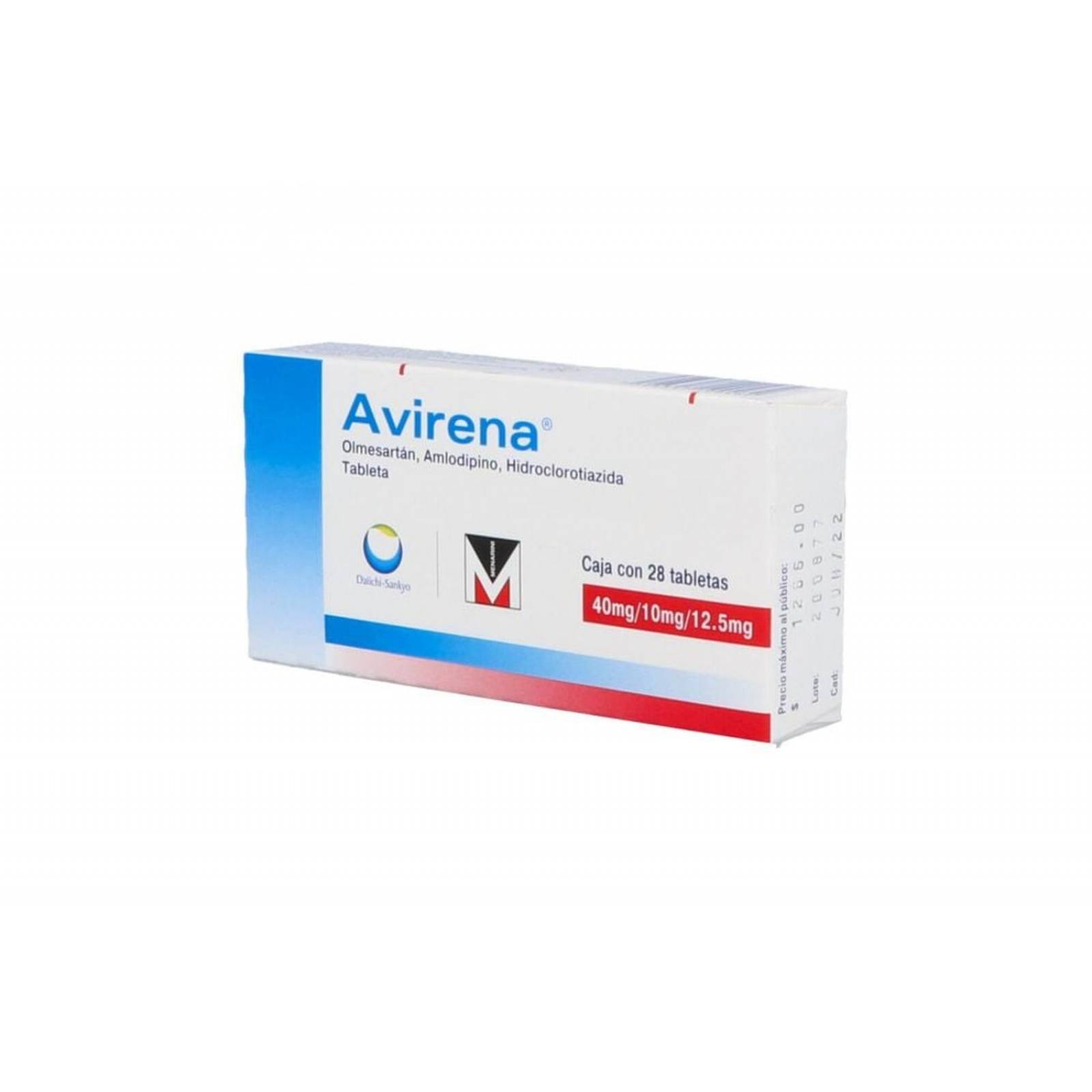 Avirena 40 mg/10 mg/12.5 mg Caja Con 28 Tabletas 