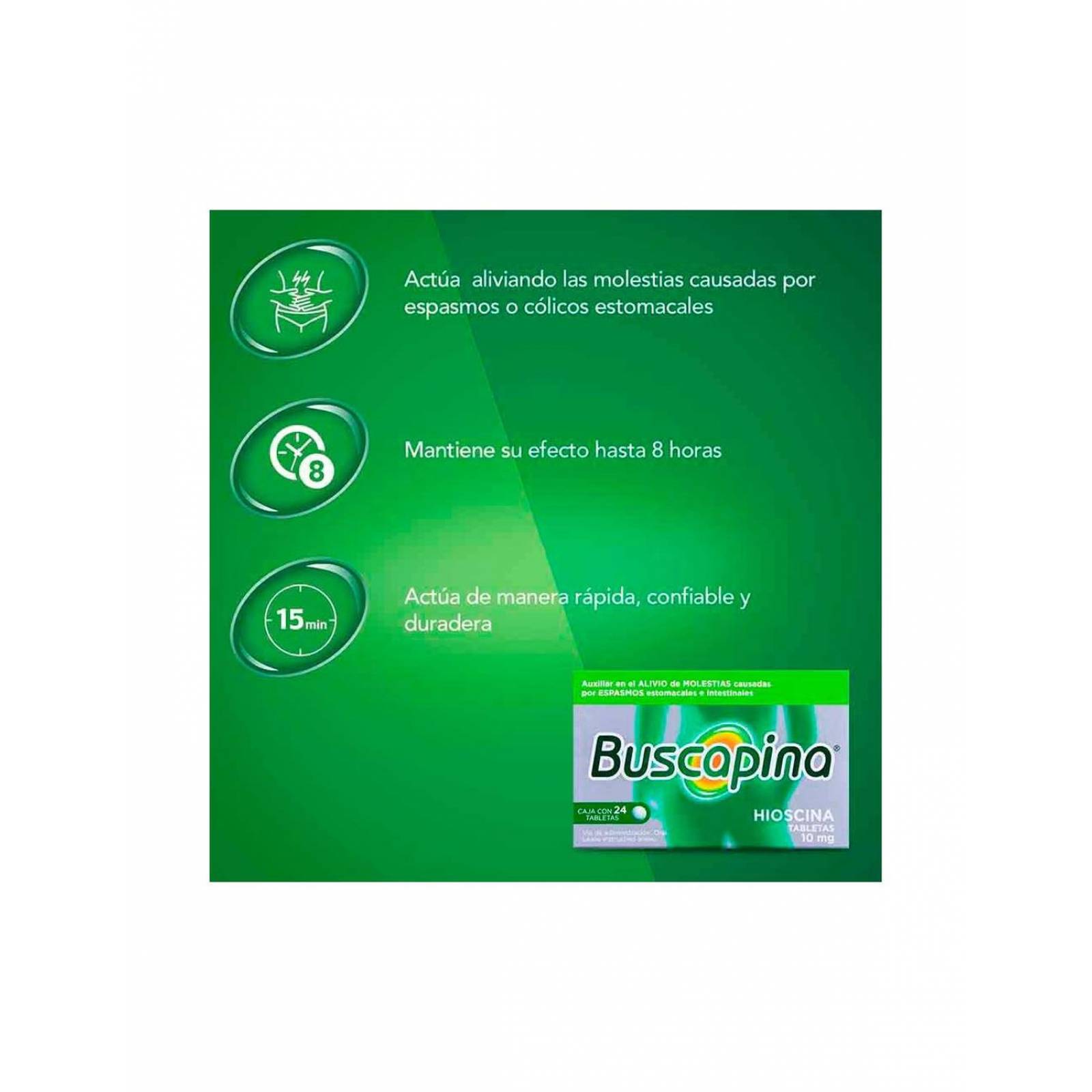 Buscapina 10 mg Caja Con 24 Tabletas 