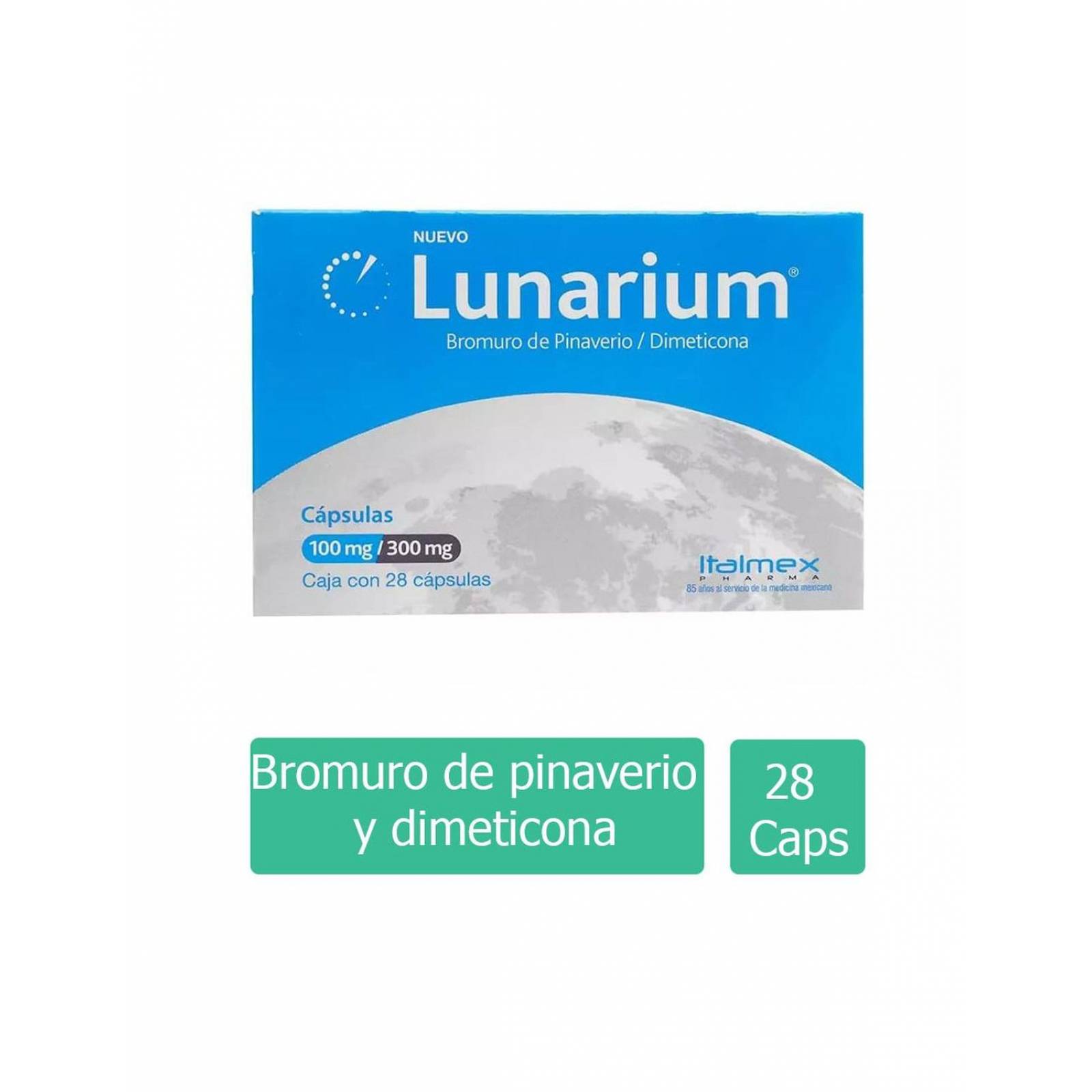 Lunarium 100 / 300 mg Caja Con 28 Cápsulas 