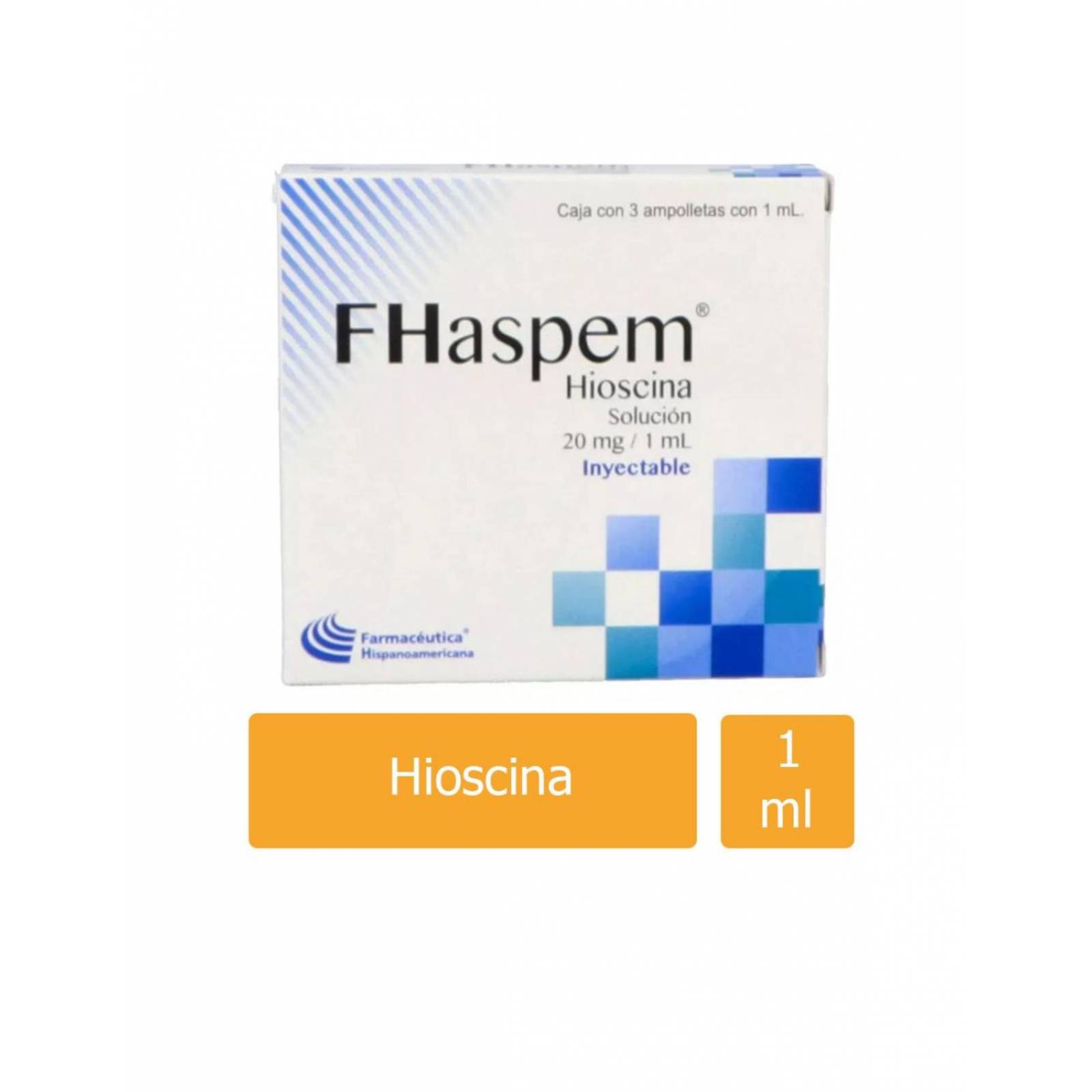 Fhaspem Solución 20 mg/1 mL Caja Con 3 Ampolletas 