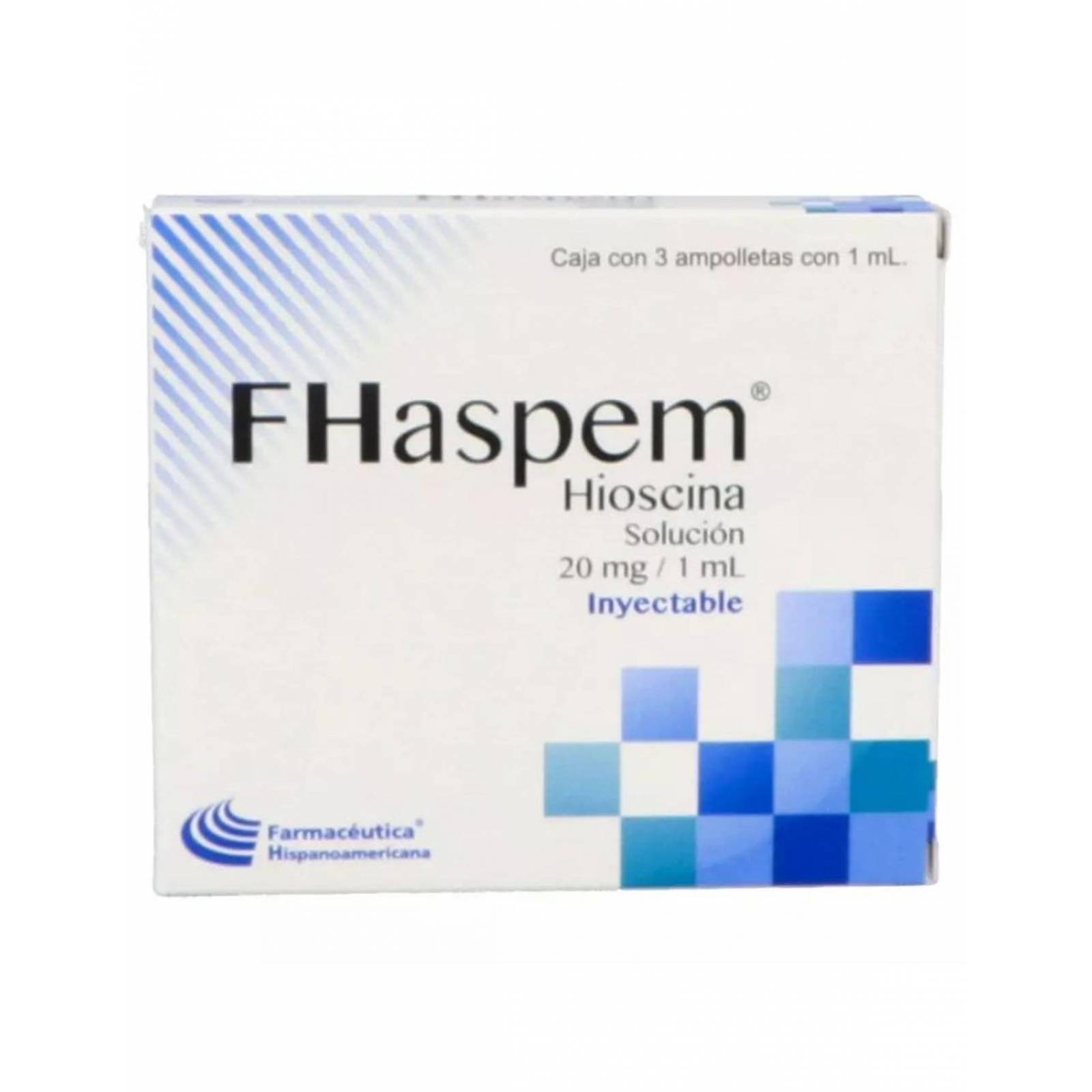 Fhaspem Solución 20 mg/1 mL Caja Con 3 Ampolletas 