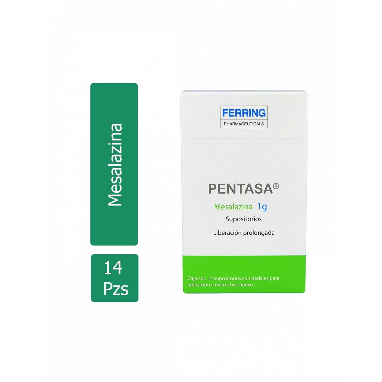 Pentasa 1 g Caja Con 14 Supositorios 