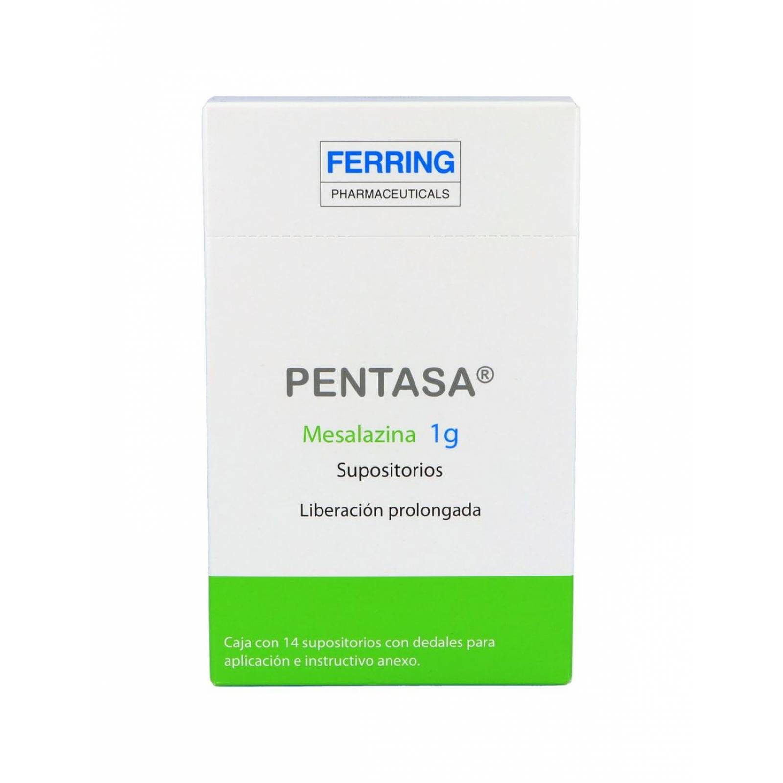 Pentasa 1 g Caja Con 14 Supositorios 