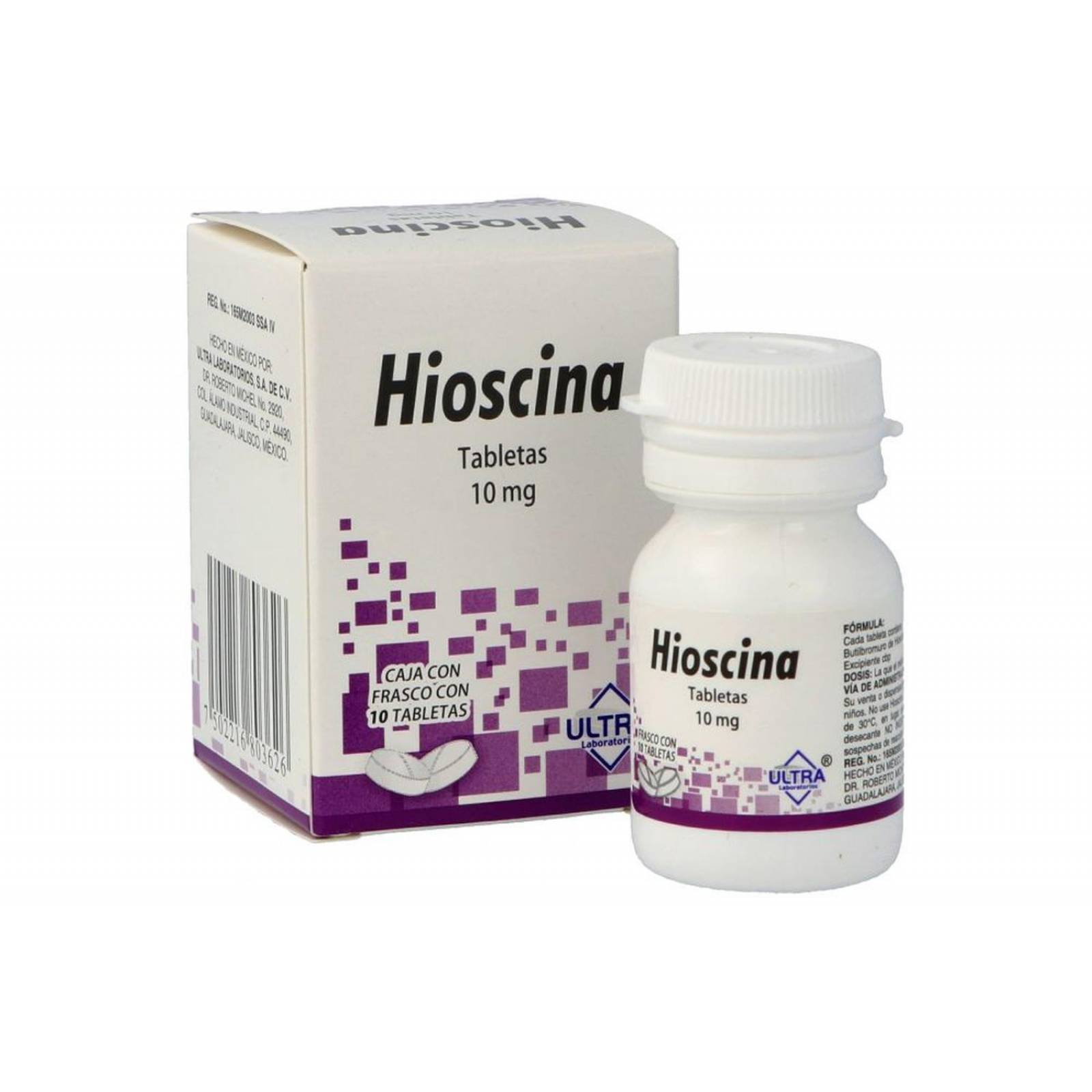 Hioscina 10 mg Caja Con 10 Tabletas 