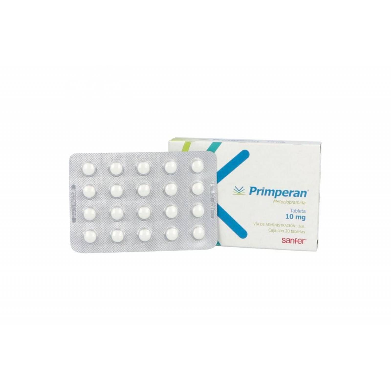 Primperan 10 mg Caja Con 20 Tabletas 