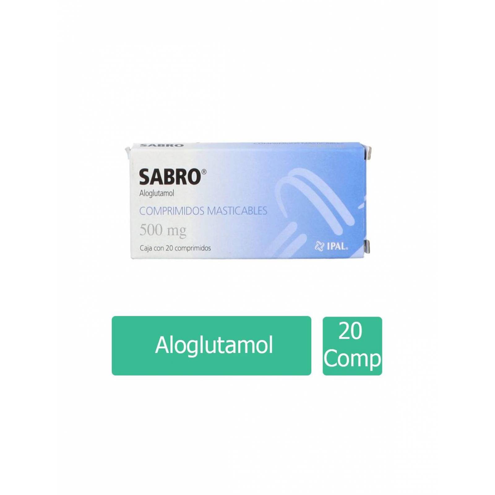 Sabro 500 mg Caja Con 20 Comprimidos Masticables 