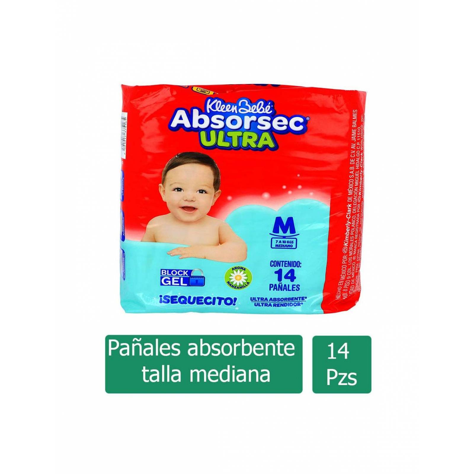 Pañales Kleen Bebé Absorsec Ultra Etapa M Paquete Con 14 Piezas 