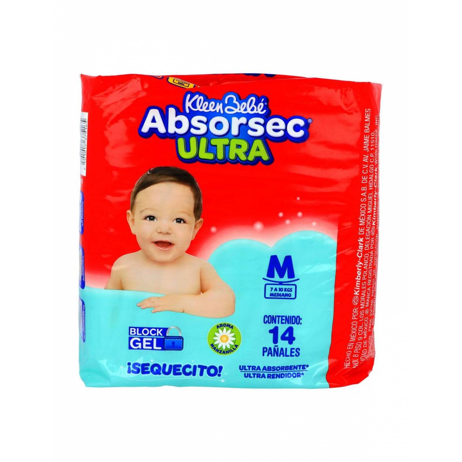 Pañales Kleen Bebé Absorsec Ultra Etapa M Paquete Con 14 Piezas 