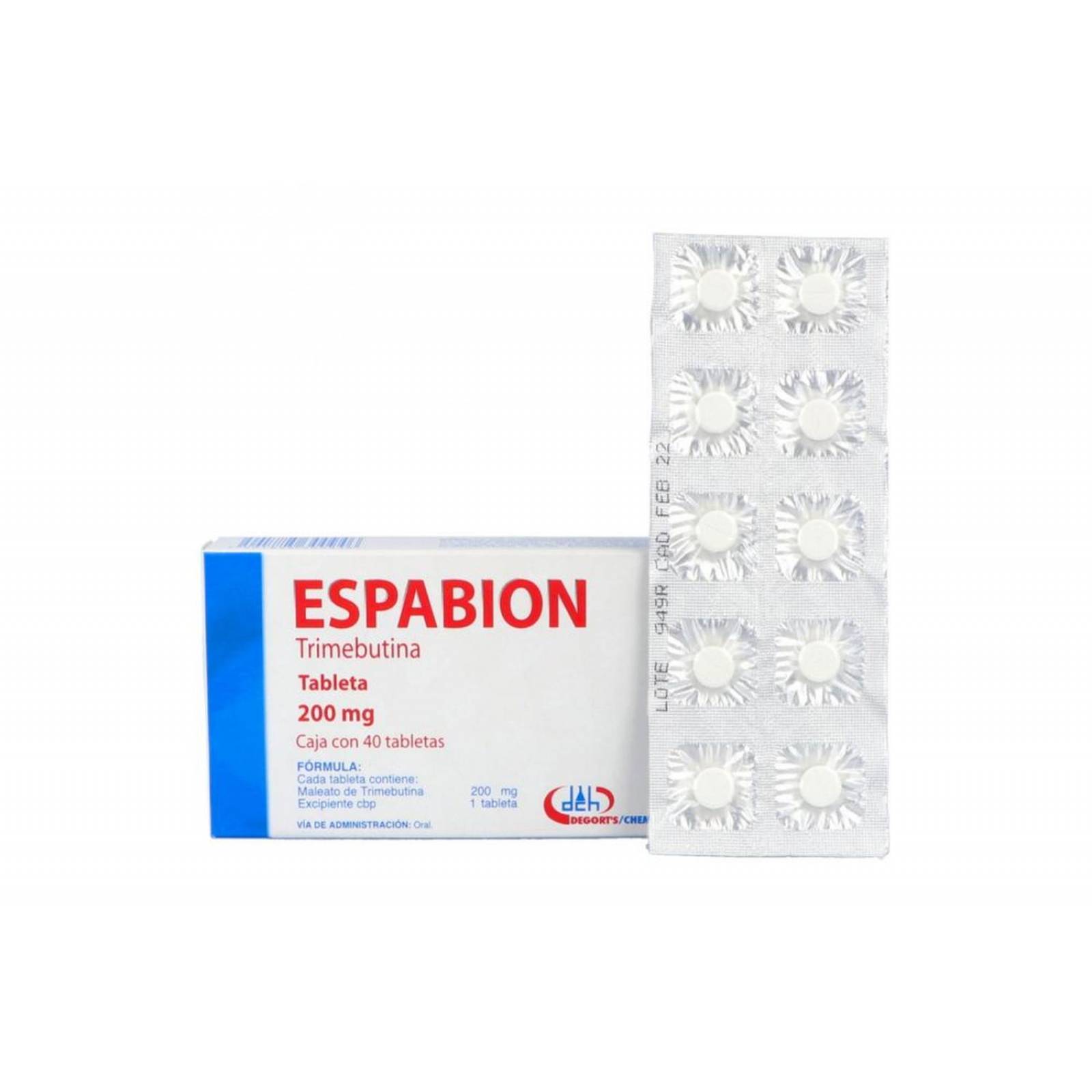 Espabion 200 mg Caja Con 40 Tabletas 
