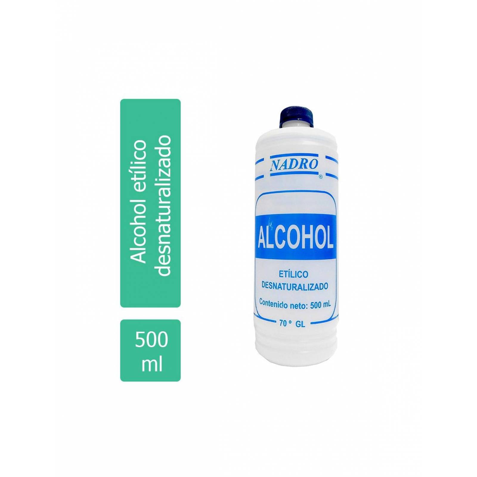 Nadro Alcohol Etílico Desnaturalizado Botella Con 500 mL 