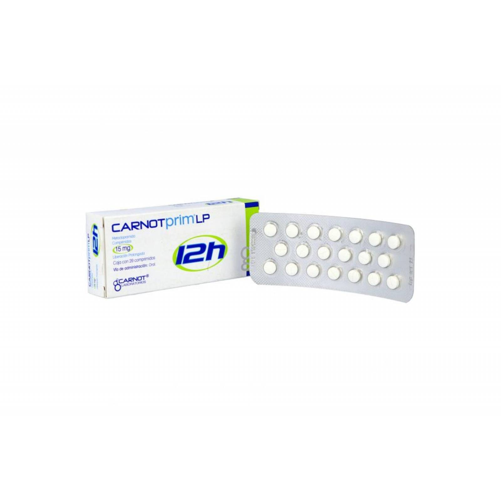 Carnotprim LP 12H 15 mg Caja Con 20 Comprimidos 