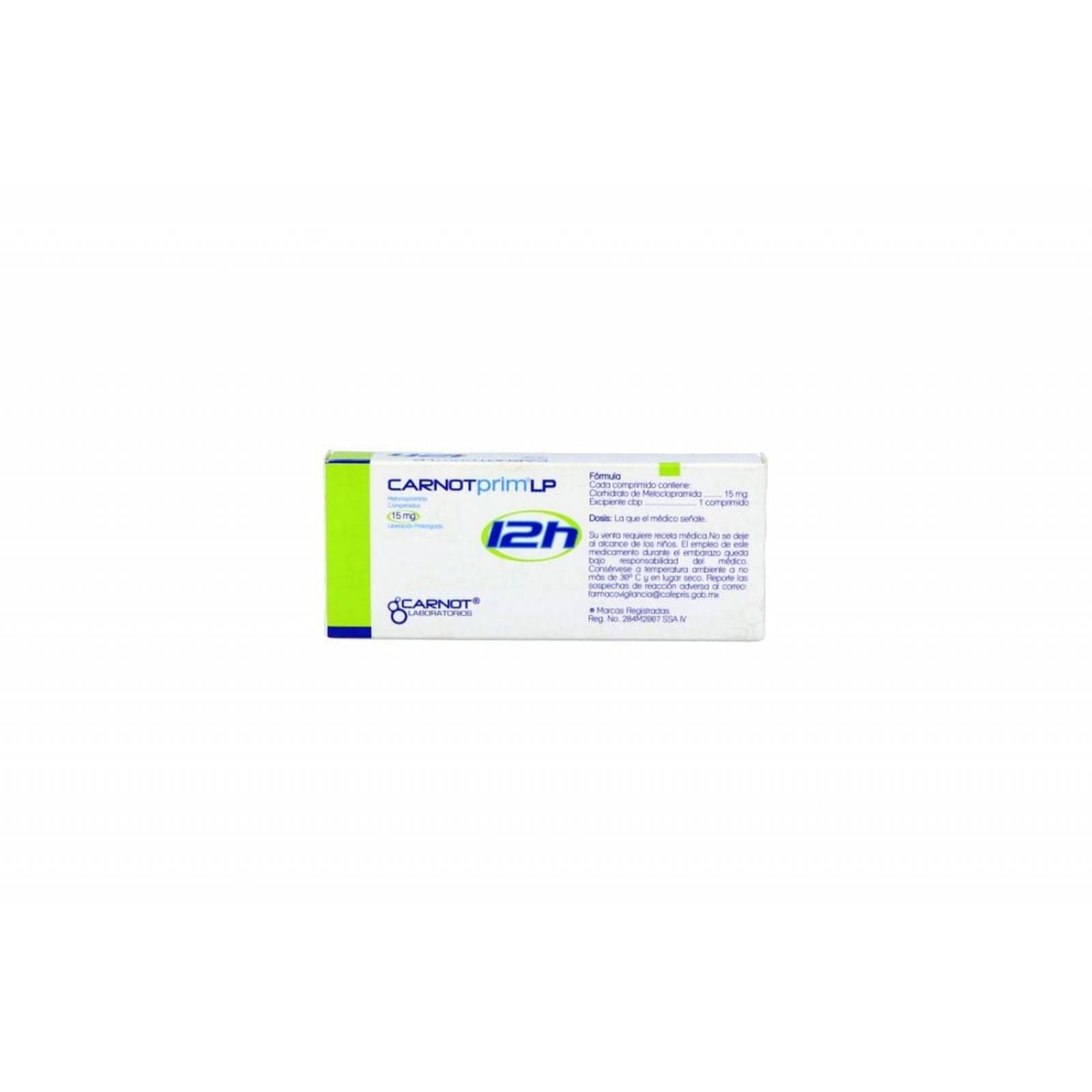 Carnotprim LP 12H 15 mg Caja Con 20 Comprimidos 