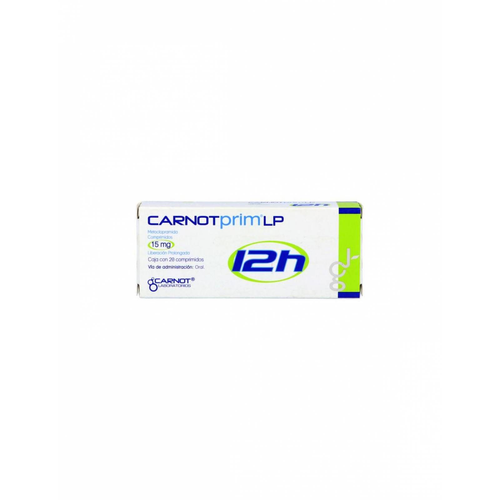 Carnotprim LP 12H 15 mg Caja Con 20 Comprimidos 
