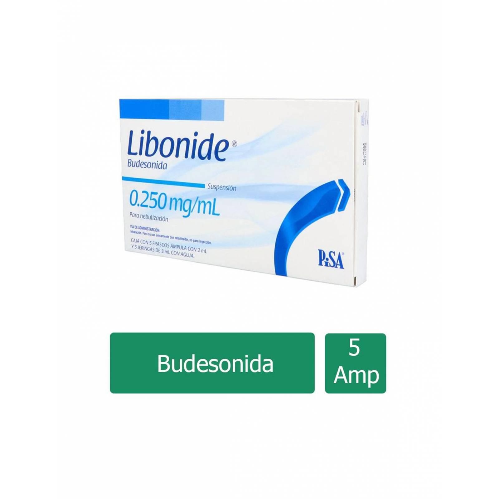 Libonide 0.250mg/mL Caja Con 5 Frascos Ámpula 