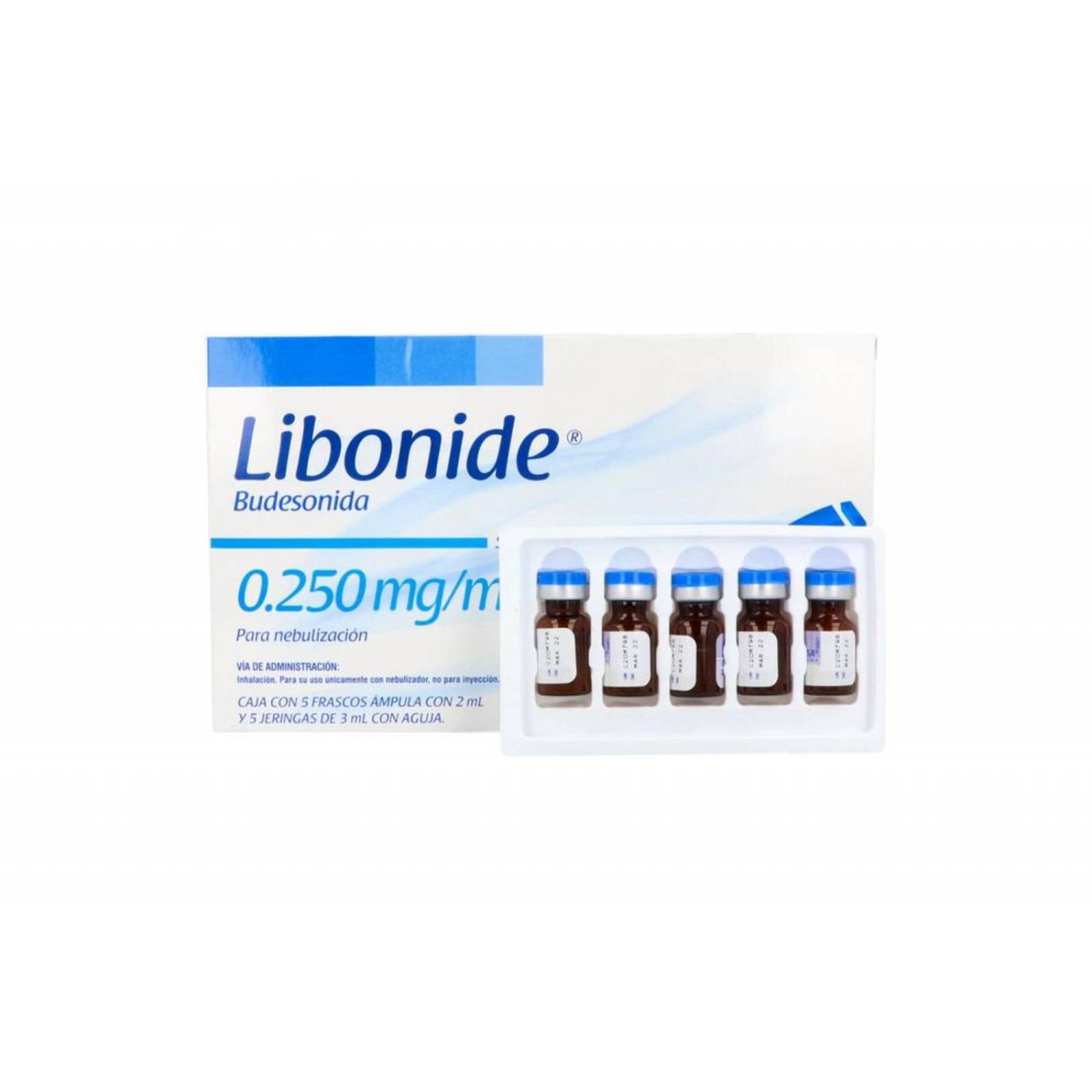 Libonide 0.250mg/mL Caja Con 5 Frascos Ámpula 