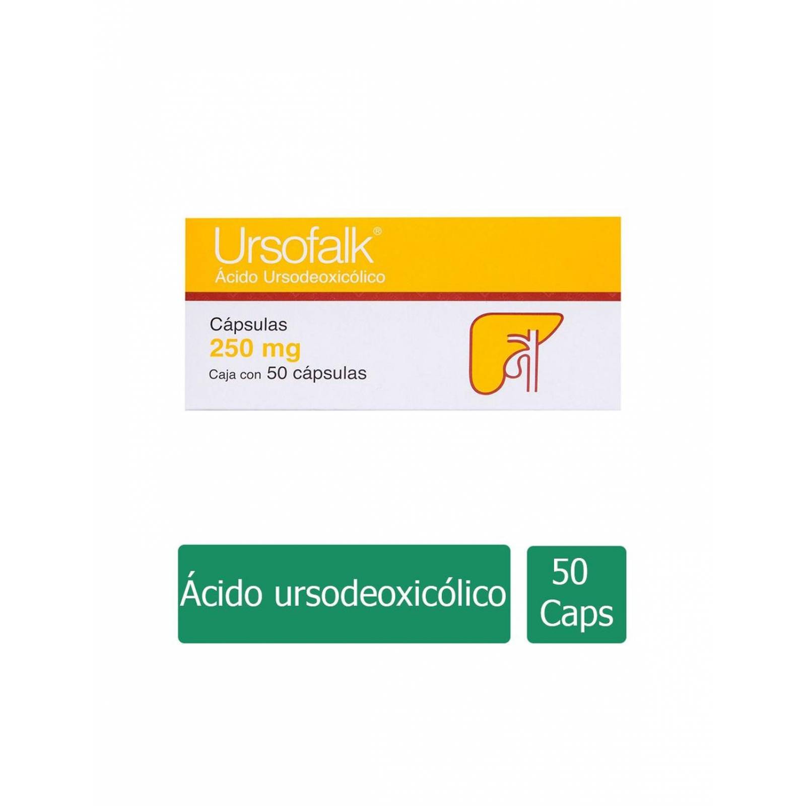 Ursofalk 250 mg Caja Con 50 Cápsulas 