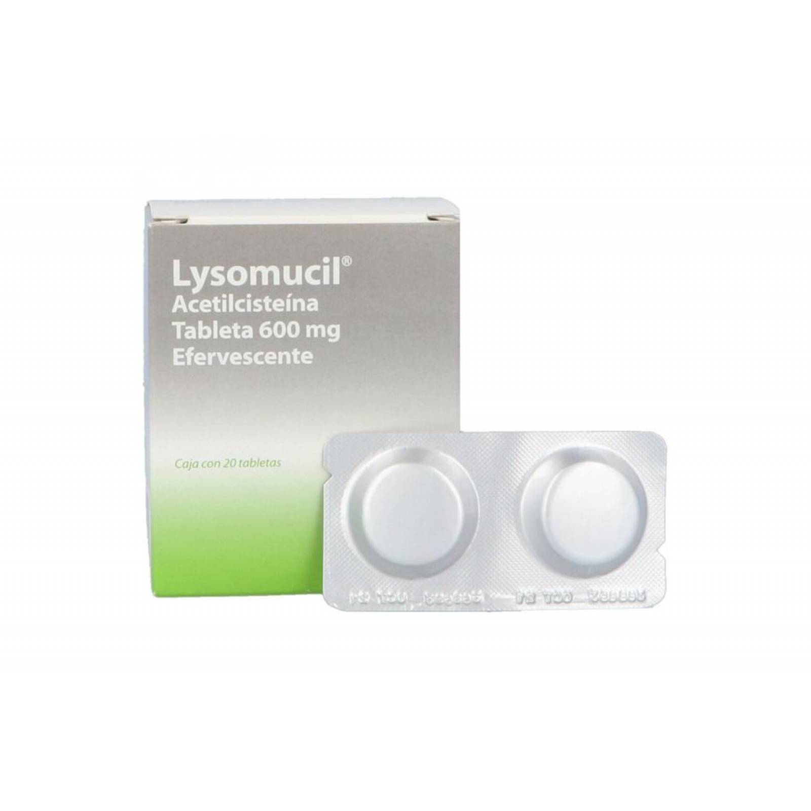 Lysomucil 600 mg Caja Con 20 Tabletas Efervescentes 