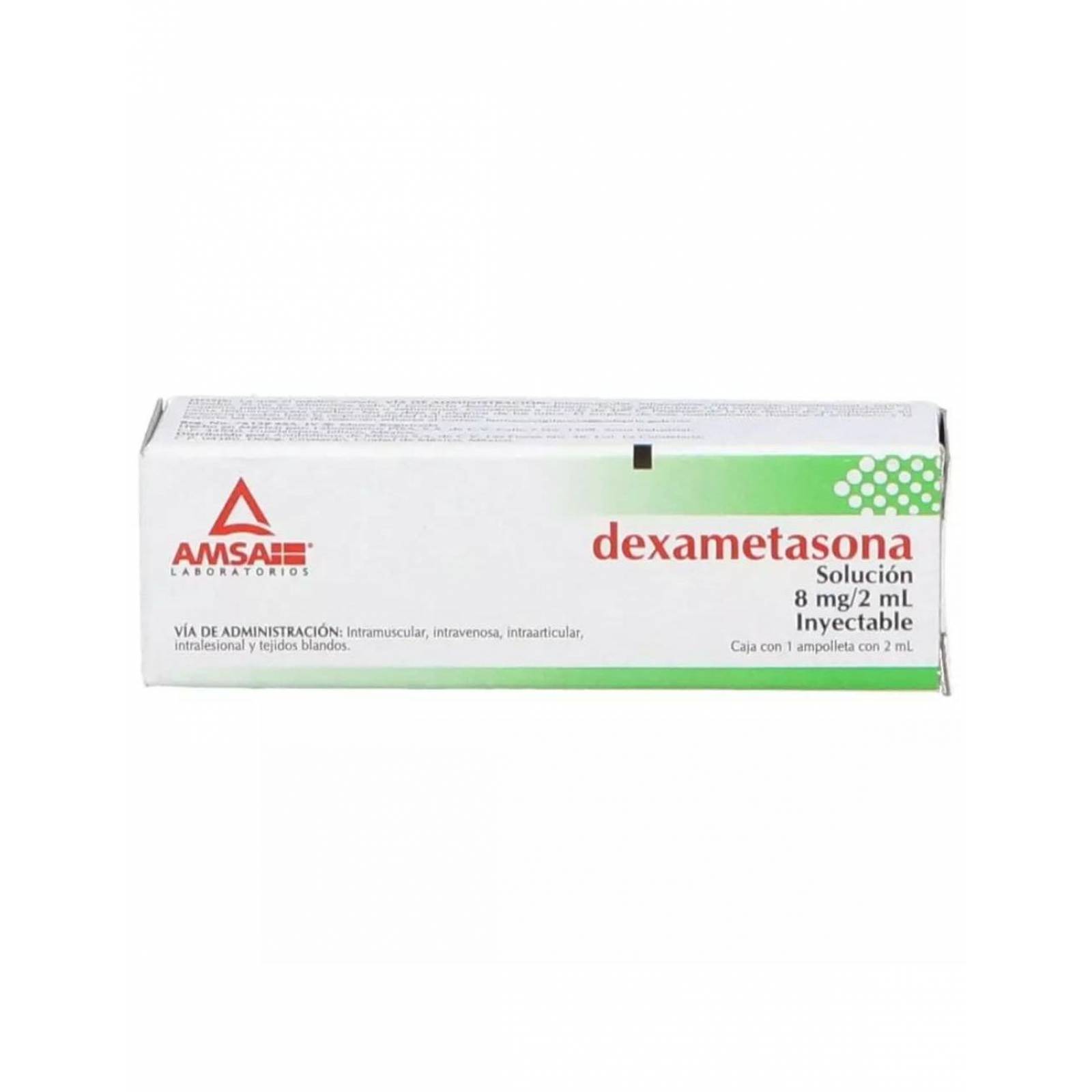 Dexametasona 8 mg/2mL Solución Inyectable Caja Con Ampolleta - RX 