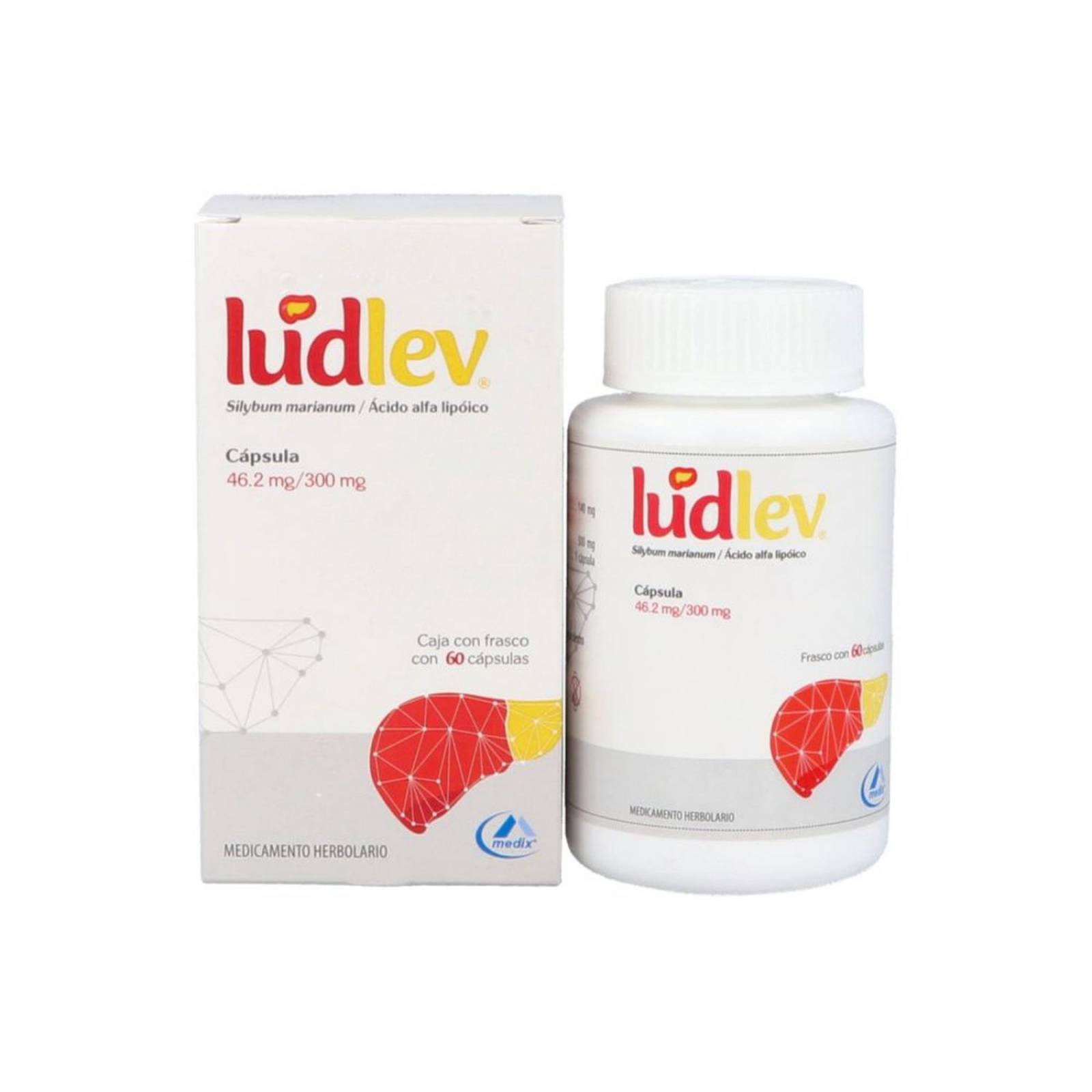 Ludlev 140 mg /300 mg Caja Con Frasco Con 60 Cápsulas 
