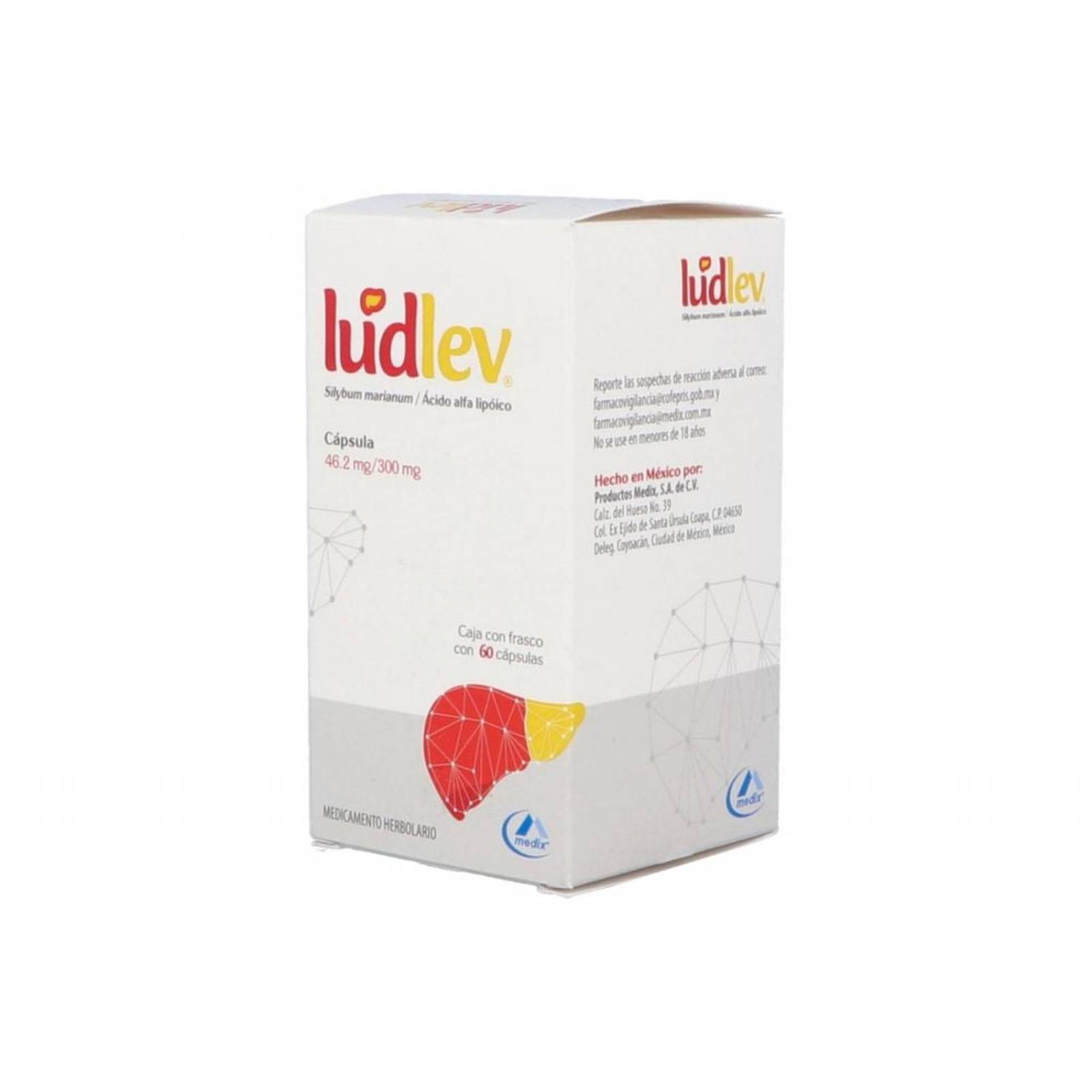 Ludlev 140 mg /300 mg Caja Con Frasco Con 60 Cápsulas 