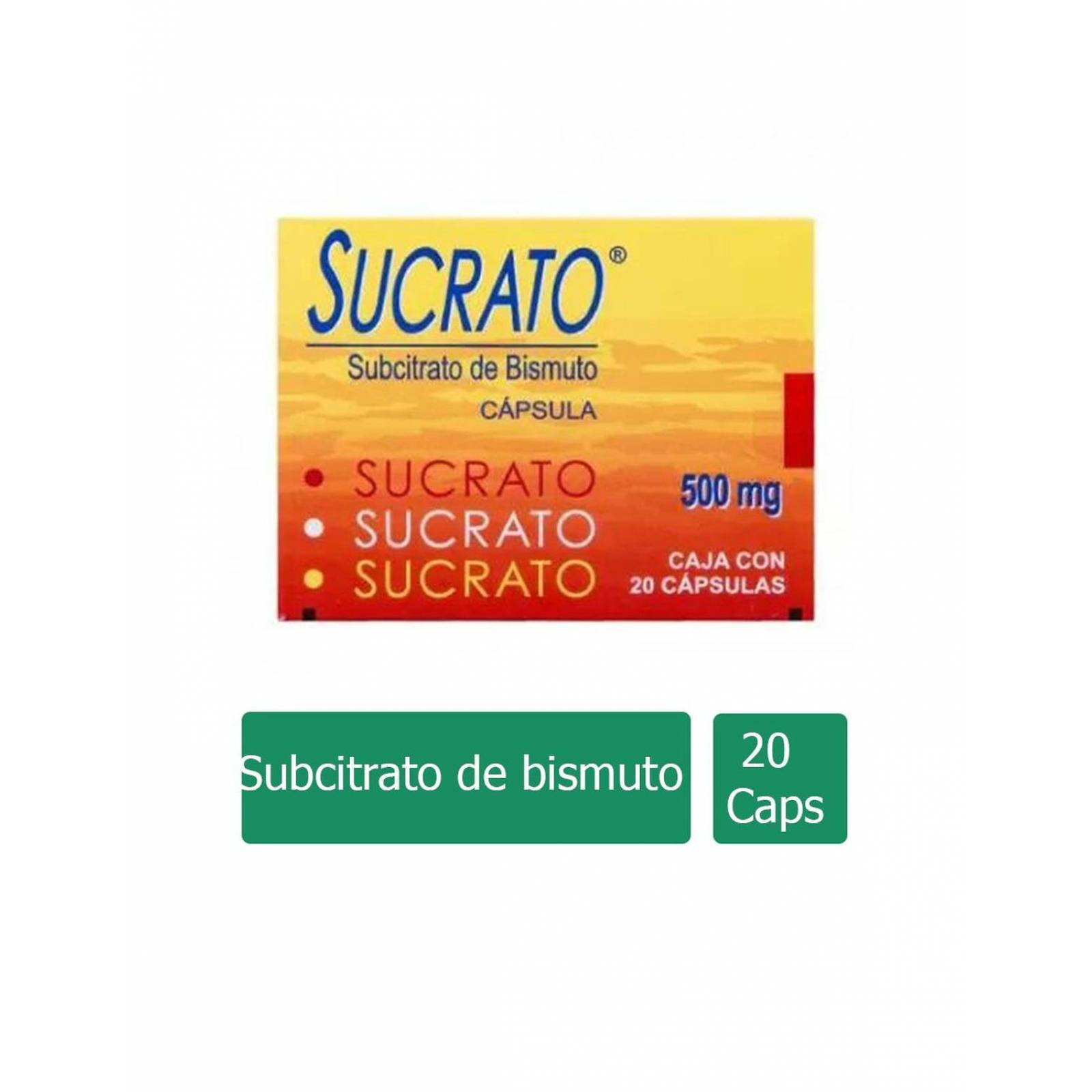 Sucrato 500 mg Caja Con 20 Cápsulas 