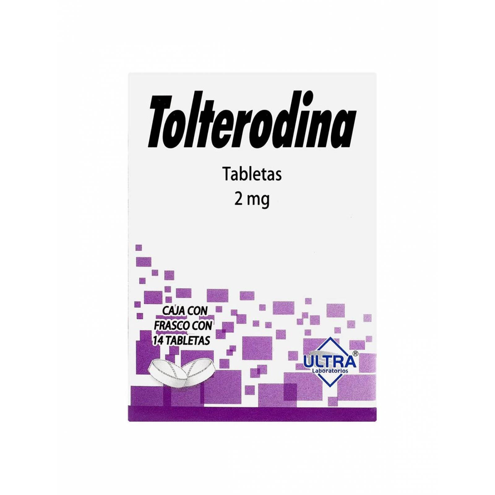 Tolterodina 2 mg Con 14 Tabletas 