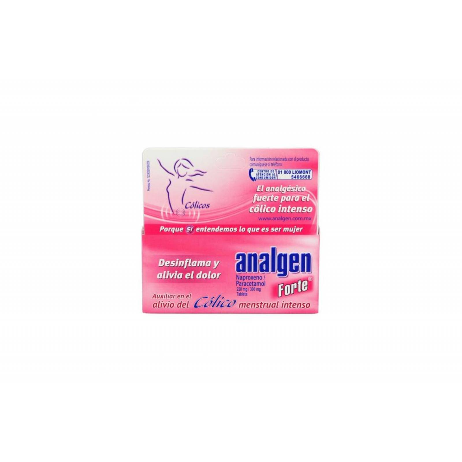 Analgen Forte Cólico Menstrual Intenso Caja Con 12 Tabletas 