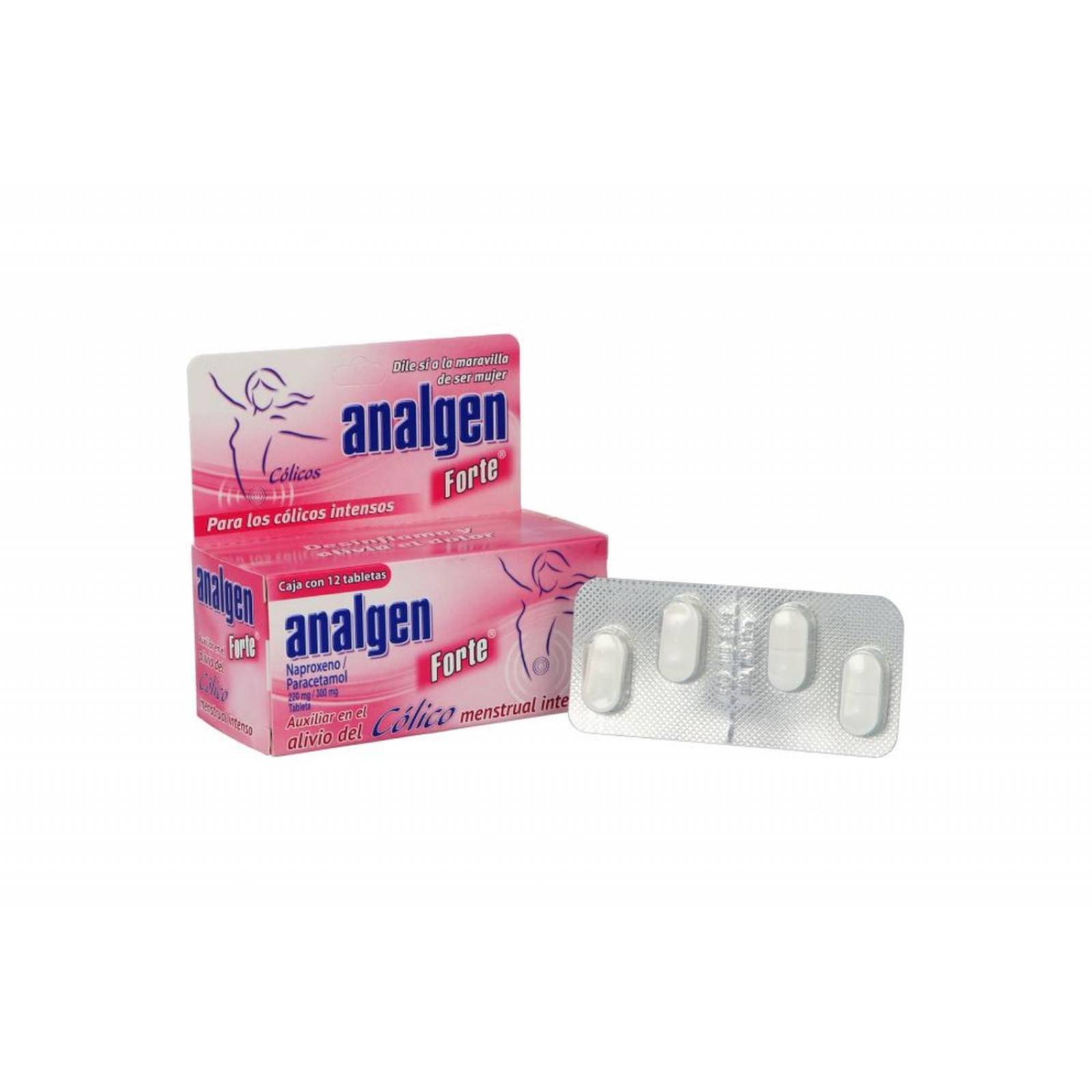 Analgen Forte Cólico Menstrual Intenso Caja Con 12 Tabletas 