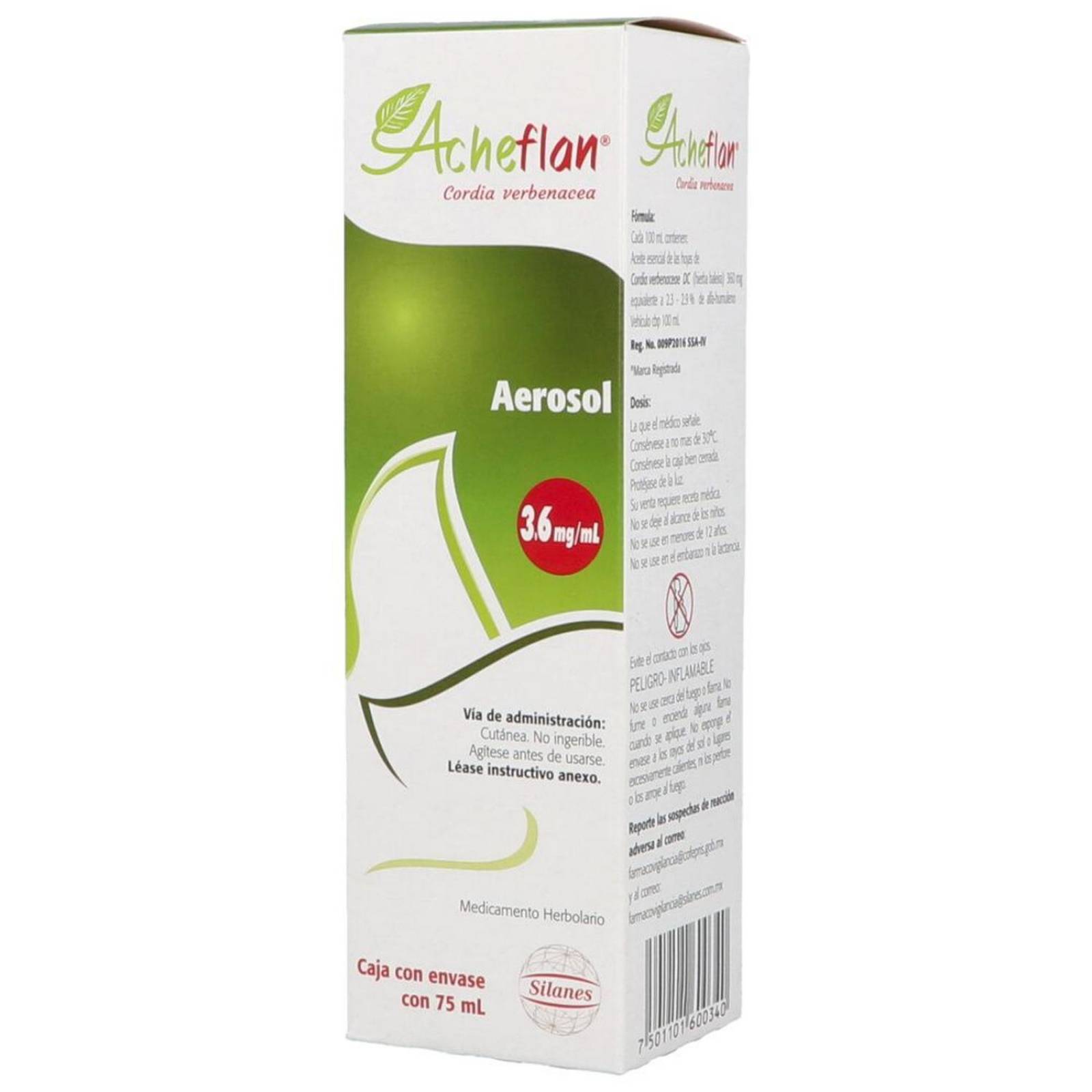Acheflan Aerosol 3.6 mg/mL Caja Con Envase Con 75 mL 