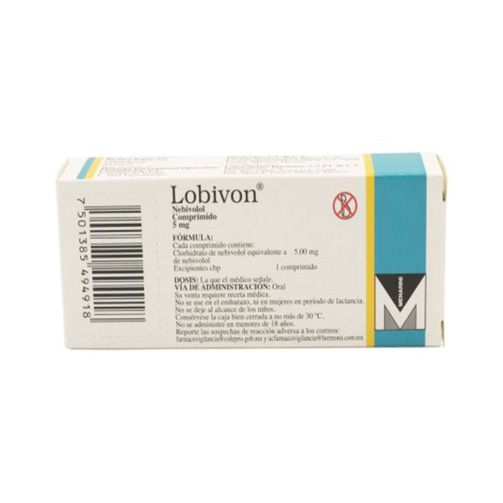 Lobivon 5 mg Caja Con 56 Comprimidos 