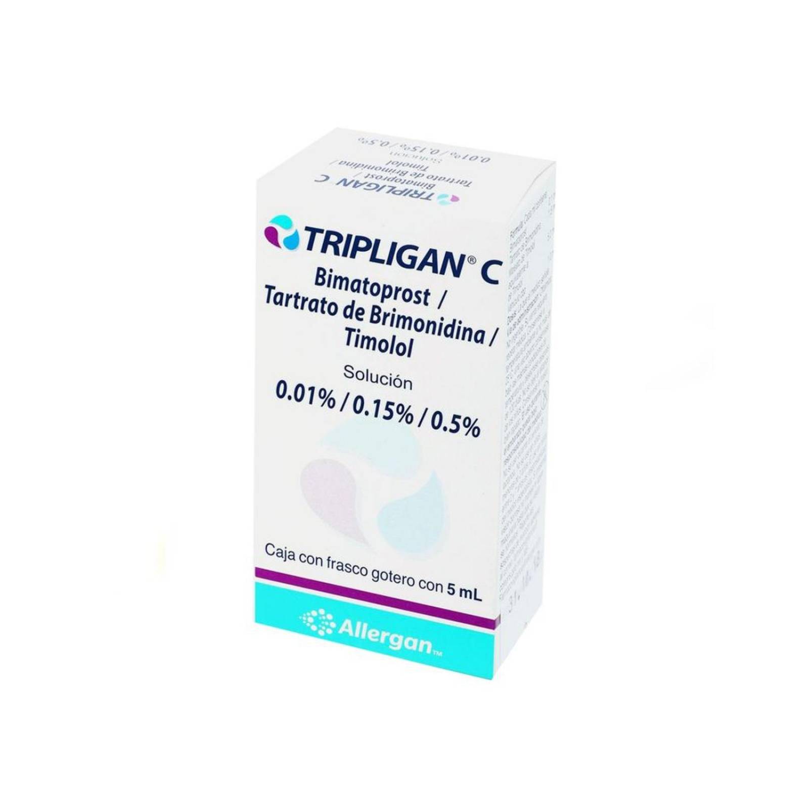 Tripligan C 0.01 mg / 0.15 mg / 0.5% Caja Con Frasco Gotero Con 5 mL 