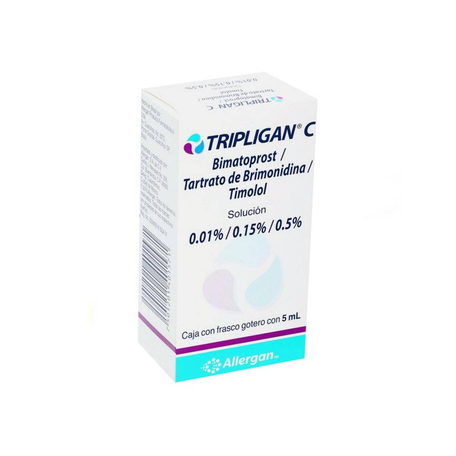 Tripligan C 0.01 mg / 0.15 mg / 0.5% Caja Con Frasco Gotero Con 5 mL 