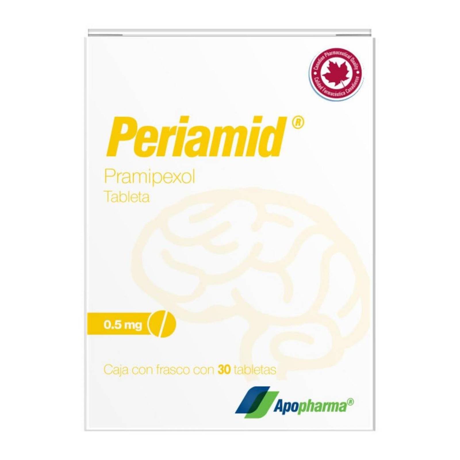 Periamid 0.5 mg Caja Con Frasco Con 30 Tabletas 