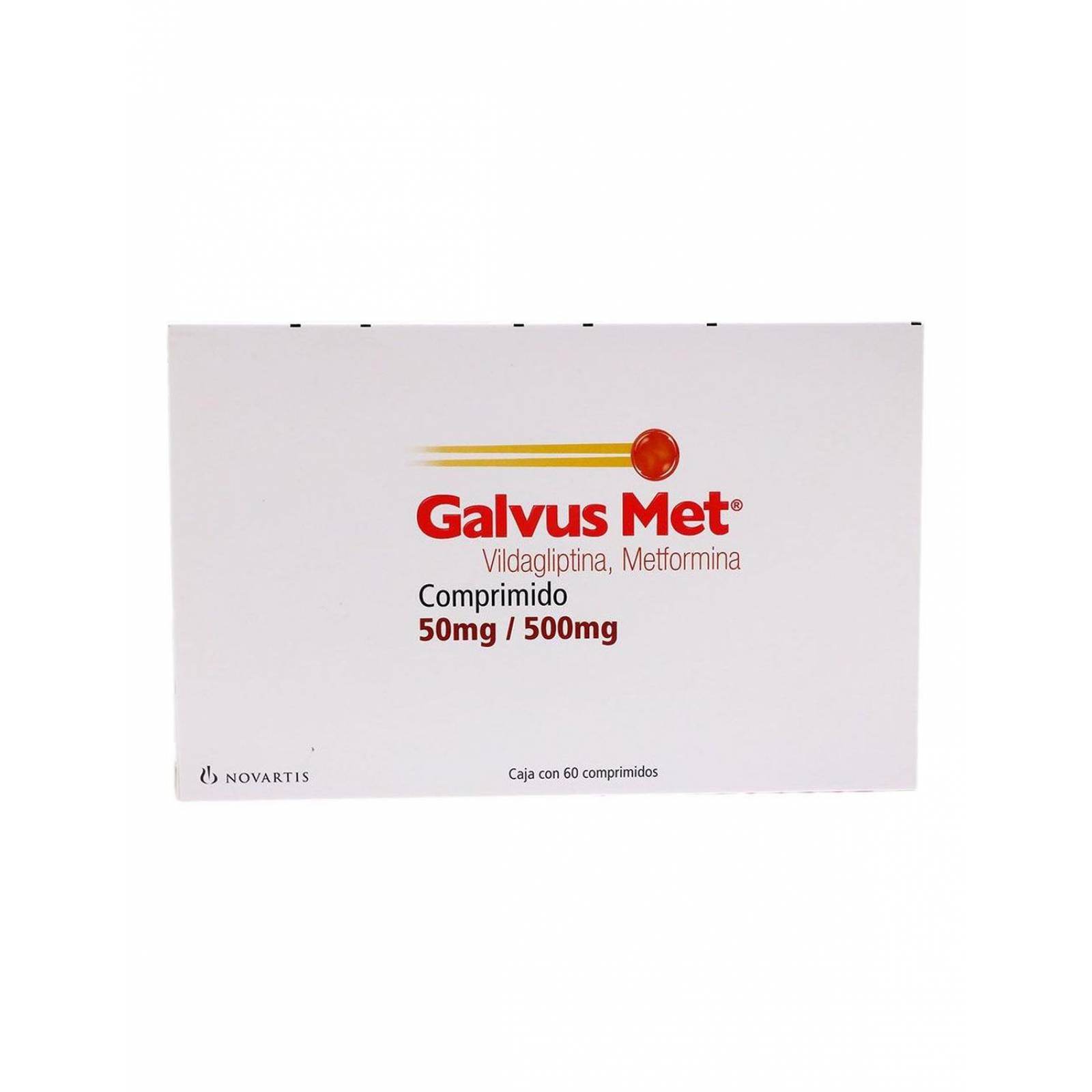 Galvus Met 50 mg / 500 mg Caja Con 60 Comprimidos recubiertos 