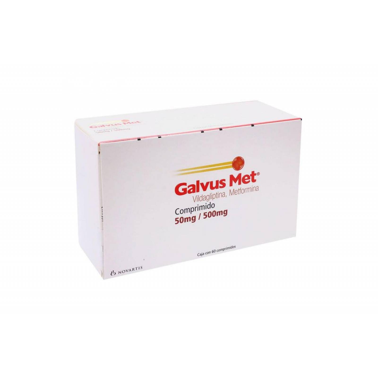 Galvus Met 50 mg / 500 mg Caja Con 60 Comprimidos recubiertos 