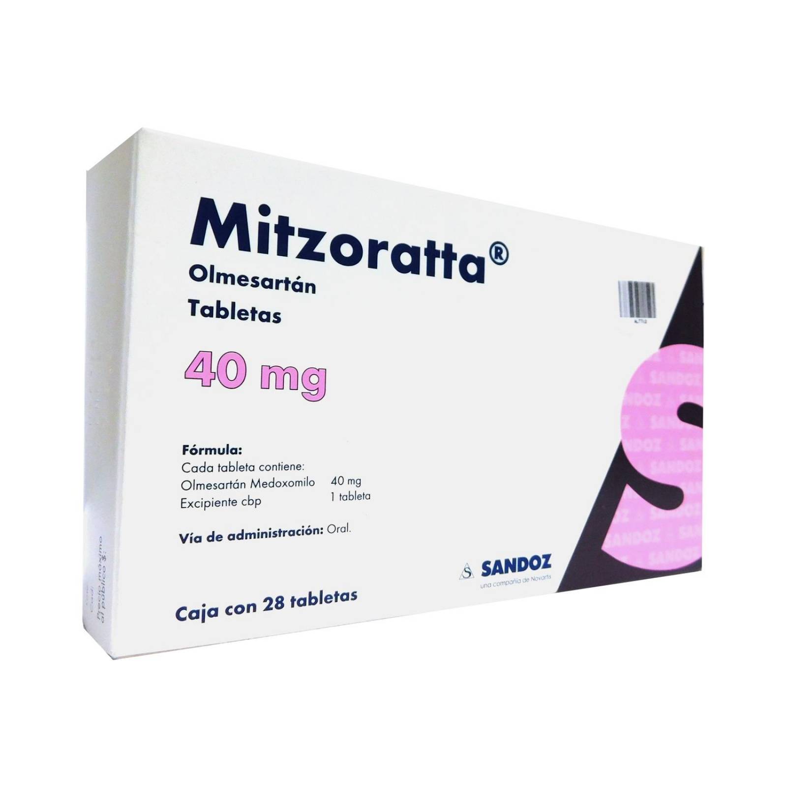 Mitzoratta 40 mg Caja Con 28 Tabletas 