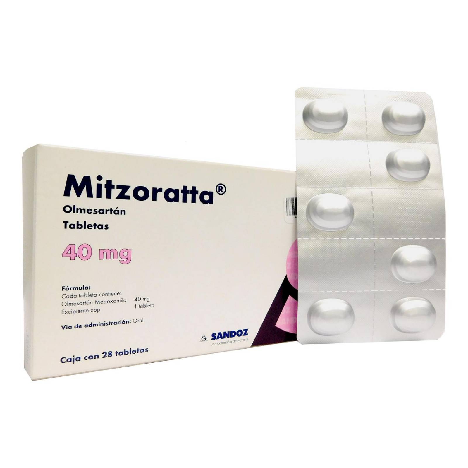 Mitzoratta 40 mg Caja Con 28 Tabletas 