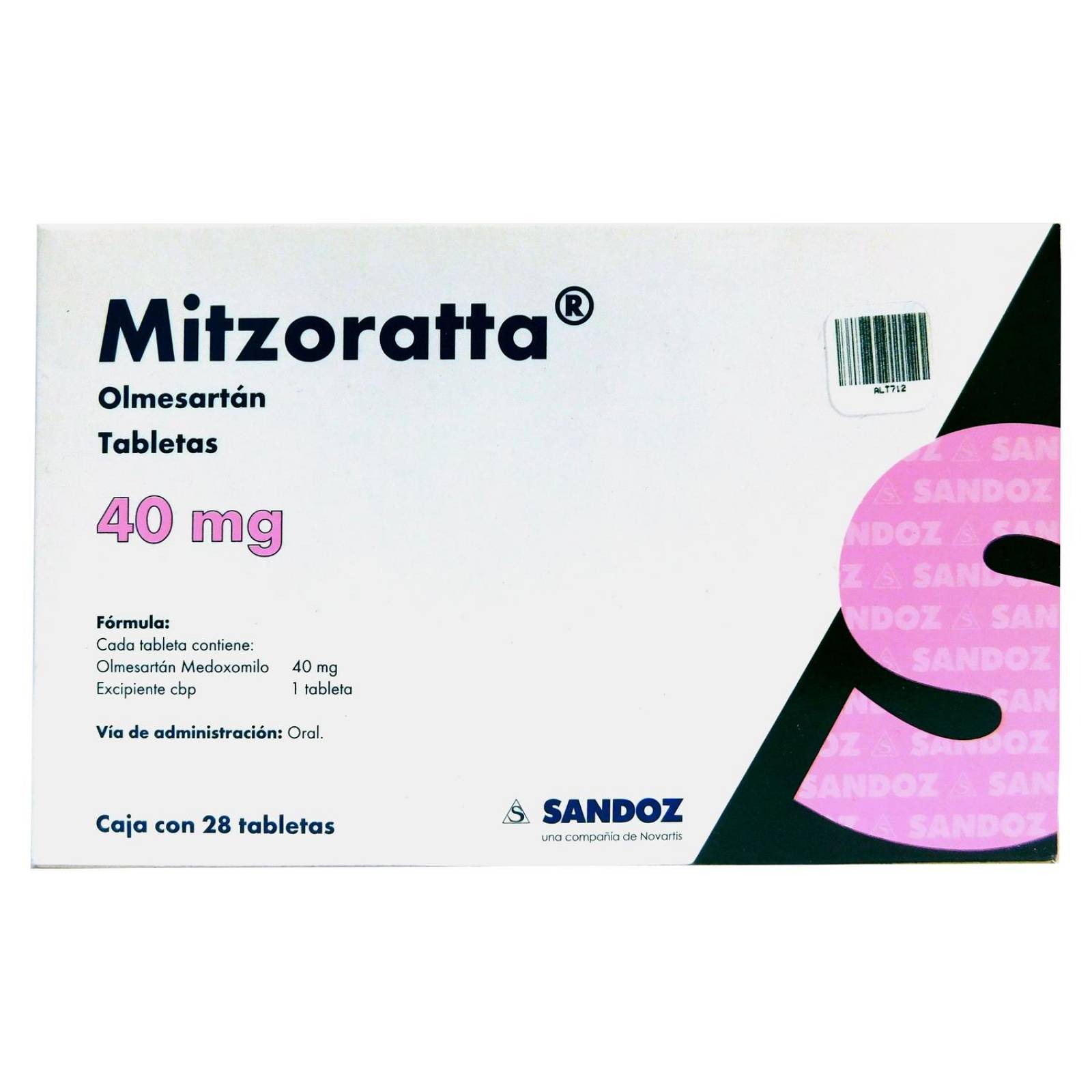 Mitzoratta 40 mg Caja Con 28 Tabletas 