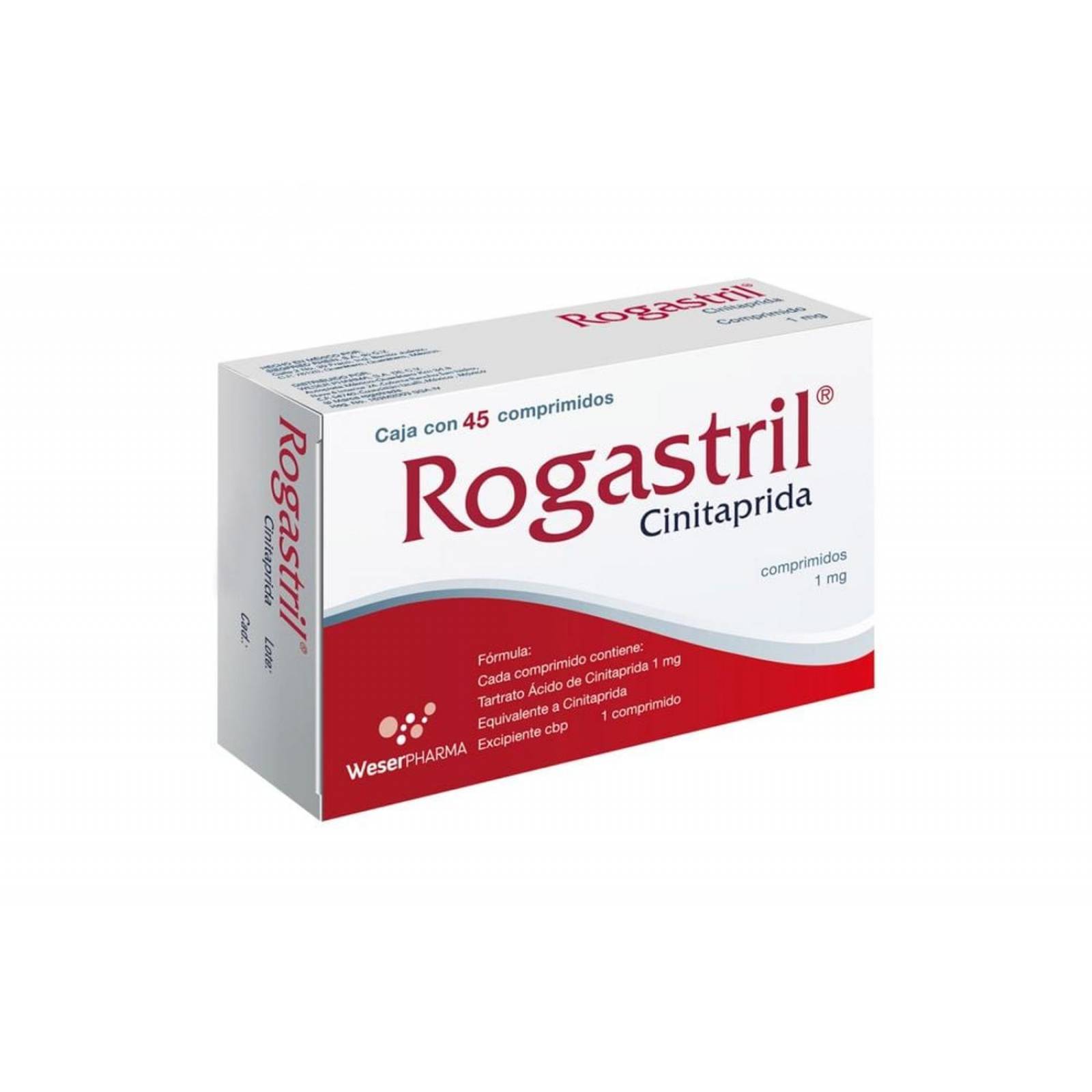 Rogastril 1 mg Caja Con 45 Comprimidos 