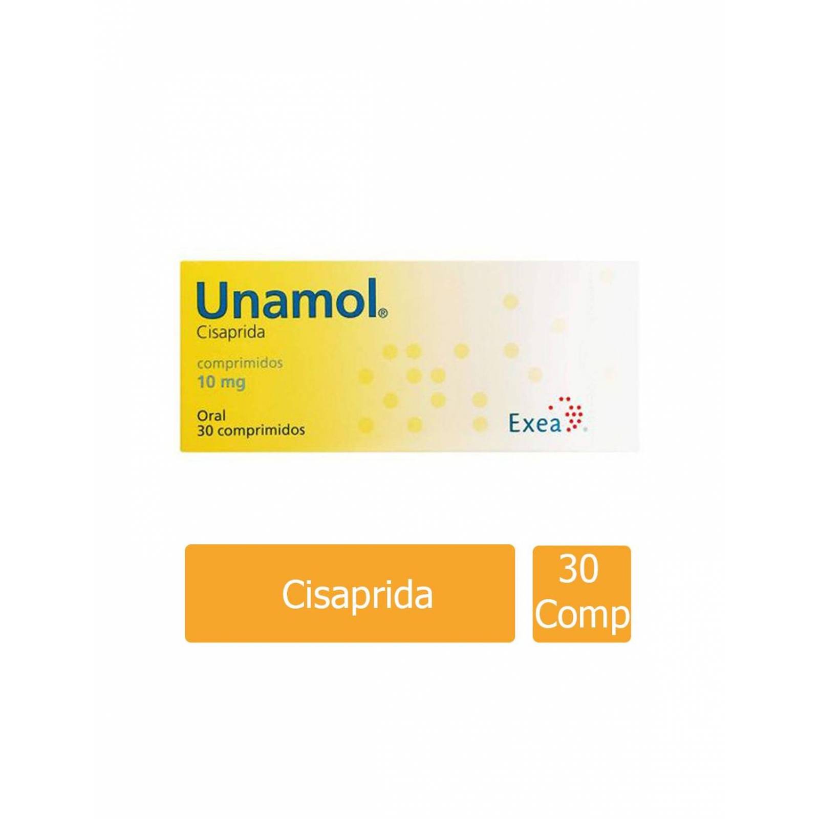 Unamol 10mg Caja Con 30 Comprimidos 