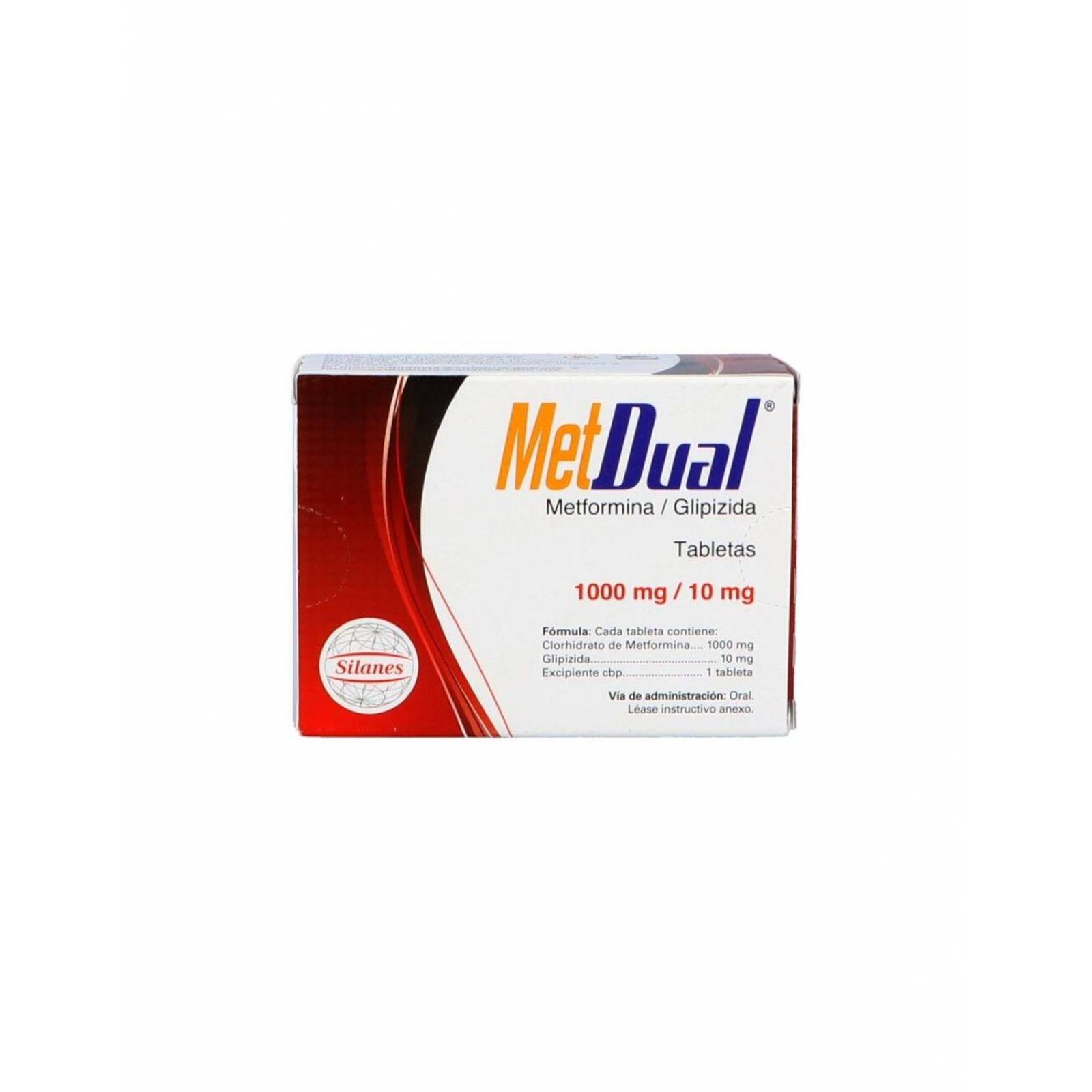 Metdual 10 mg / 1000 mg Caja Con 30 Tabletas 