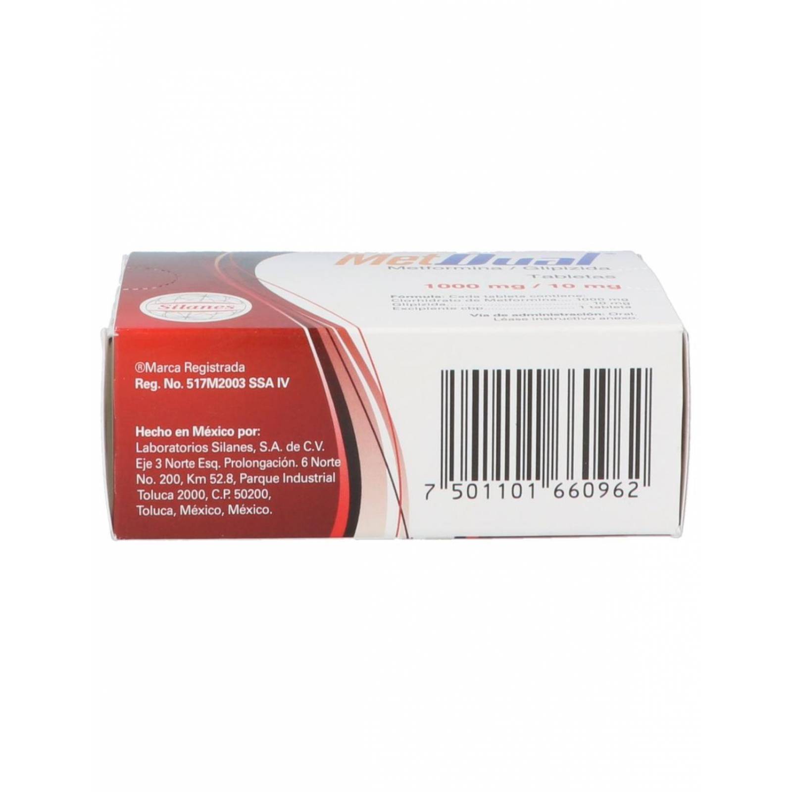 Metdual 10 mg / 1000 mg Caja Con 30 Tabletas 