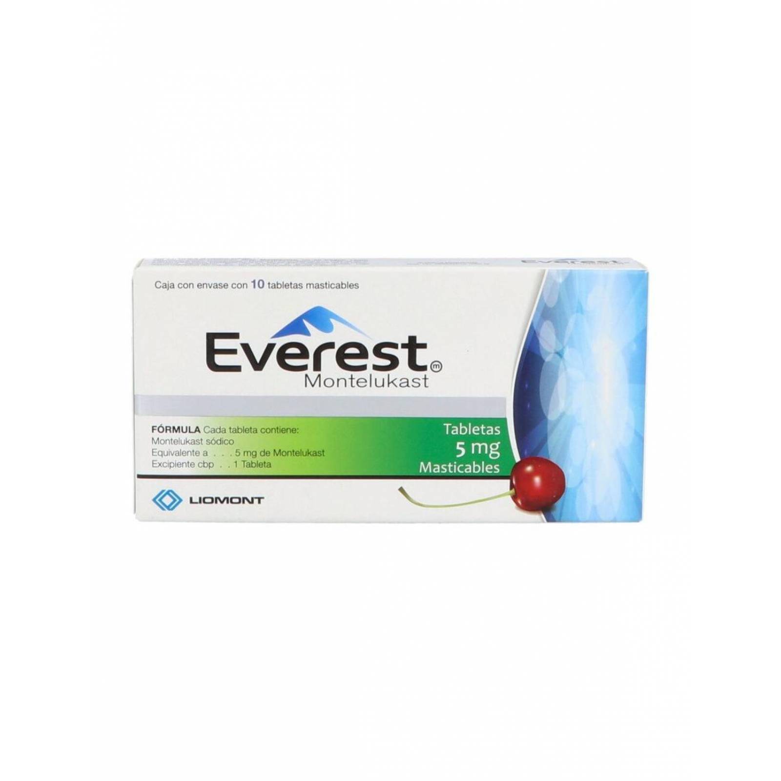 Everest 5 mg Caja Con Envase 10 Tabletas Masticables 