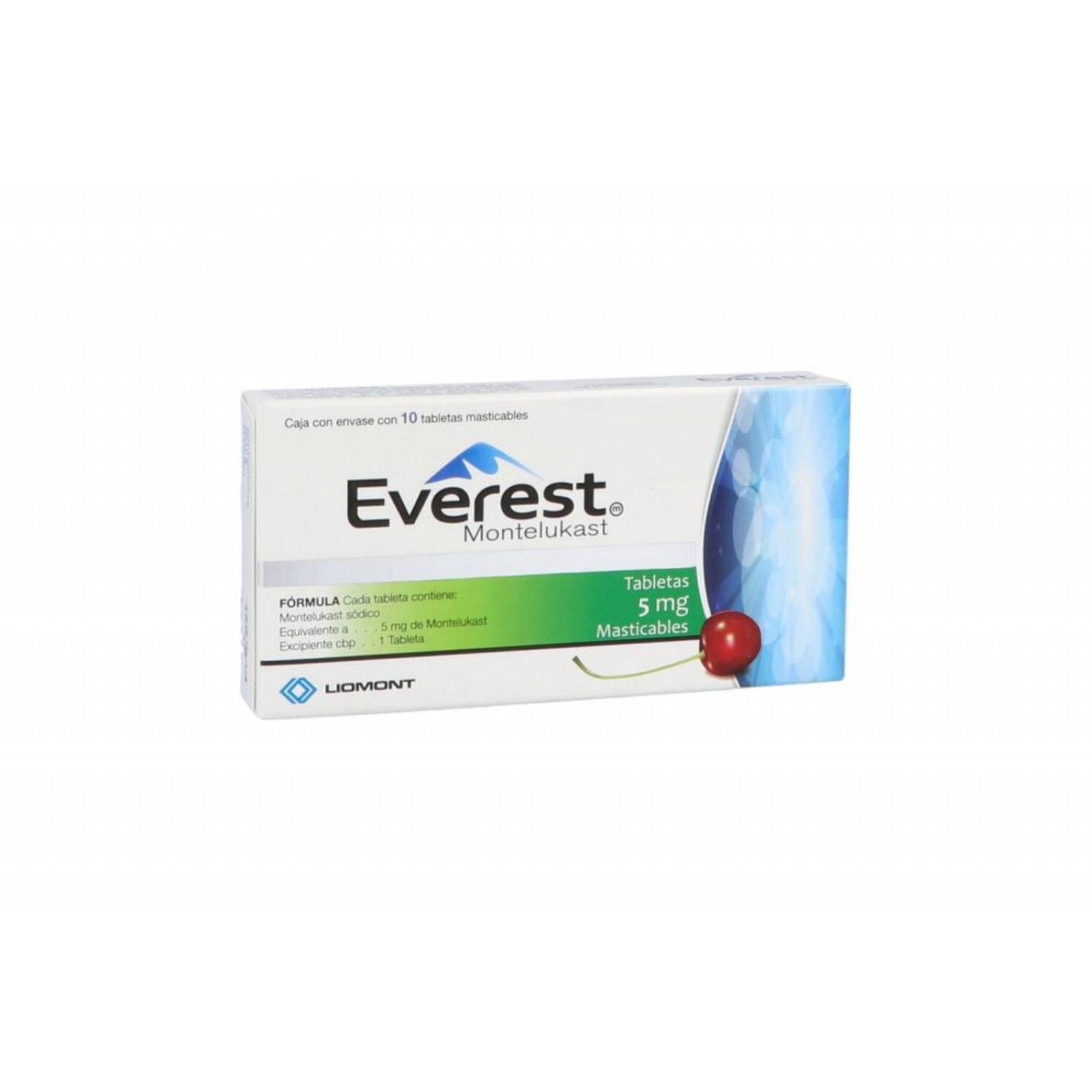 Everest 5 mg Caja Con Envase 10 Tabletas Masticables 