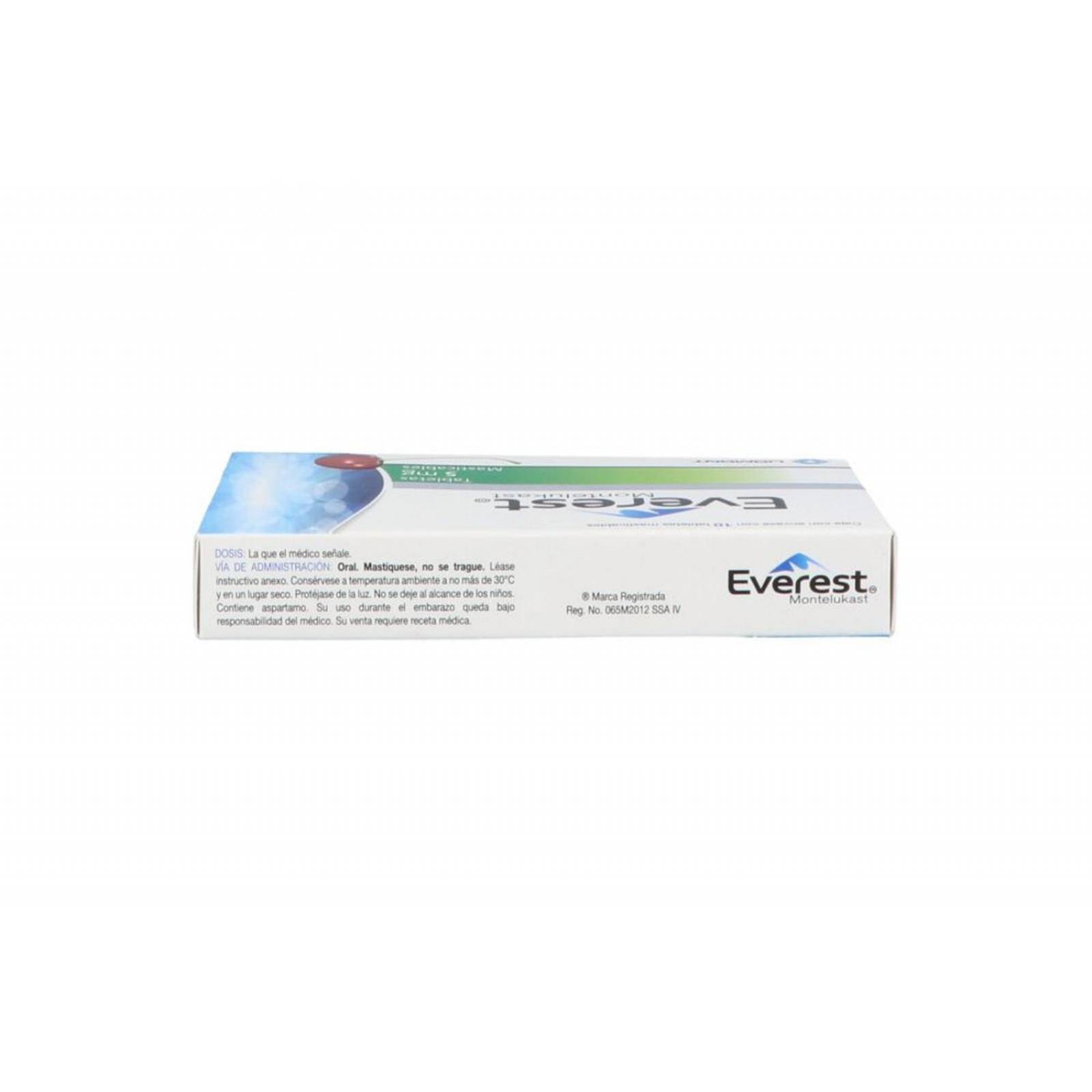 Everest 5 mg Caja Con Envase 10 Tabletas Masticables 