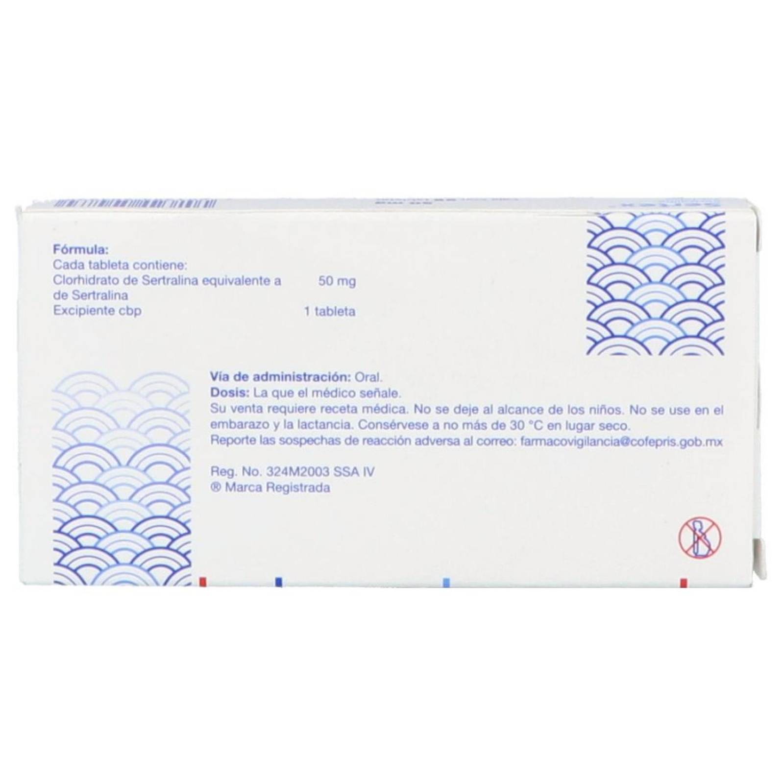 Sertex 50 mg Caja Con 28 Tabletas 