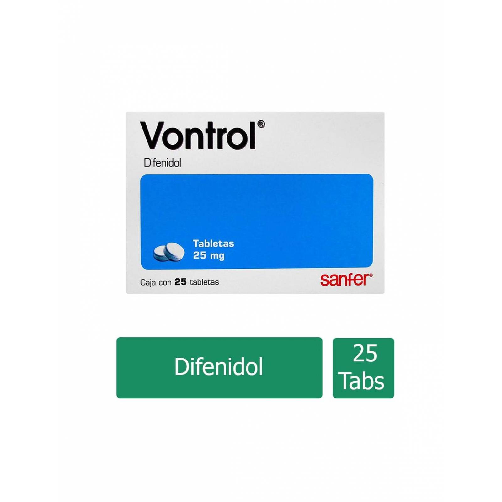 Vontrol 25 mg Caja Con 25 Tabletas 