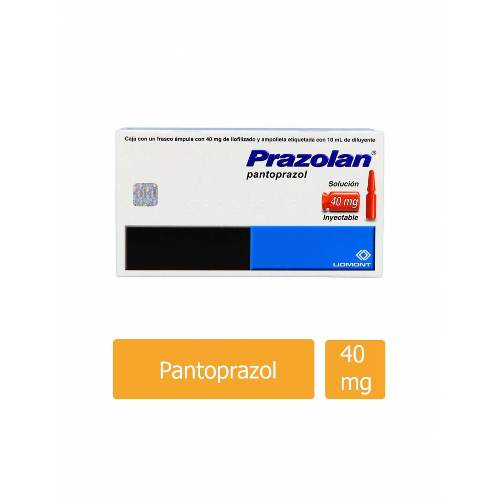 Prazolan 40 mg Solución Inyectable Caja Con Frasco Ampula 